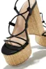 Chantal Lace Up Platform Block Heels - Black sold by Miss Lola