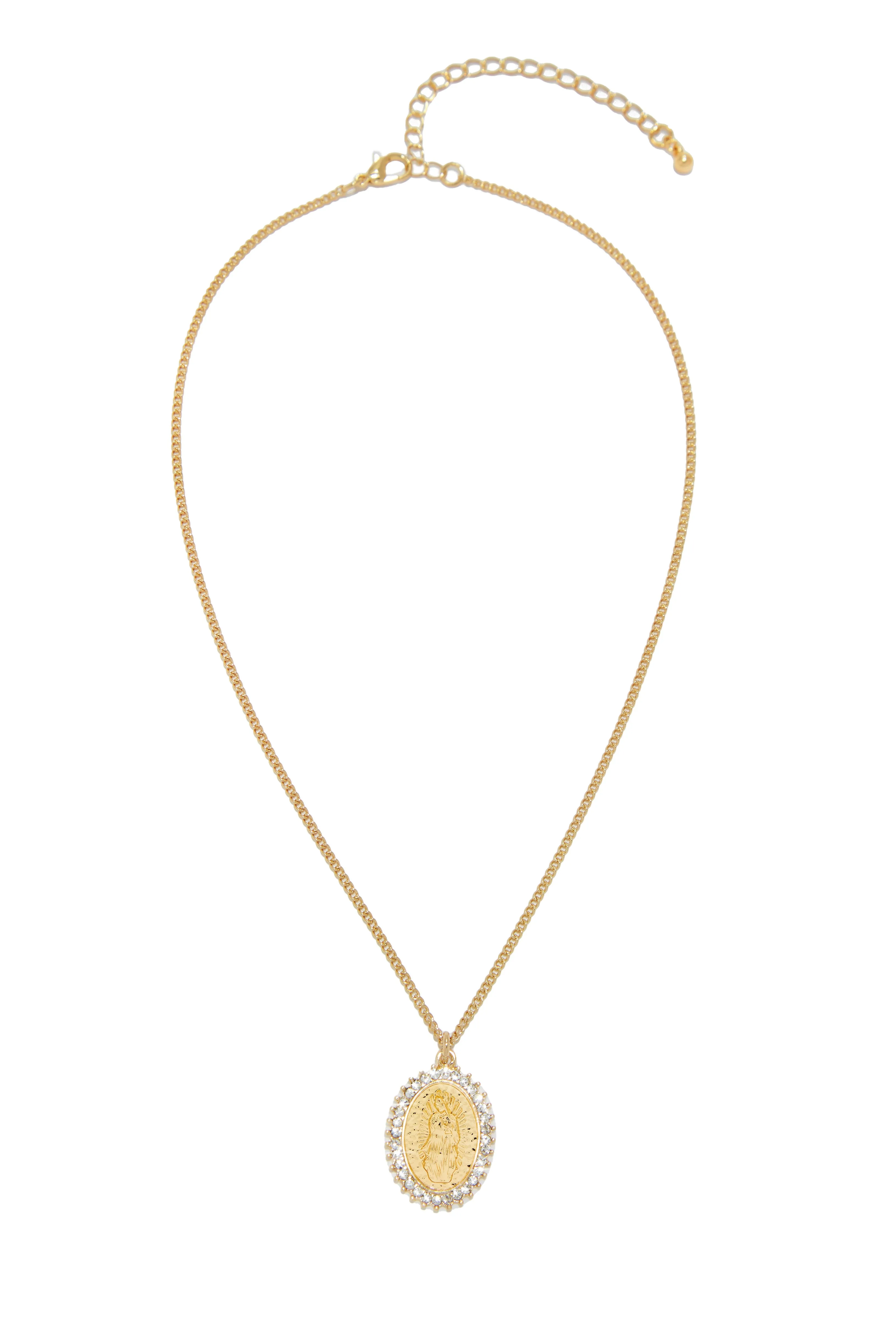 Amarina Embellished Pendant Necklace - Gold sold by Miss Lola product image thumbnail 3
