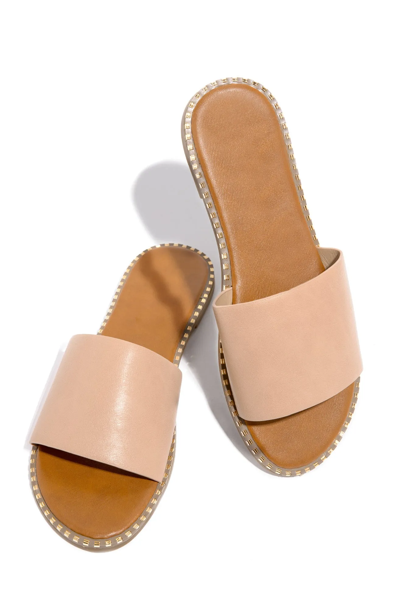 Maui Flat Slip On Sandals - Nude sold by Miss Lola product image thumbnail 4
