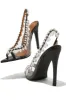 Under The Stars Embellished Slingback Pumps - Black sold by Miss Lola