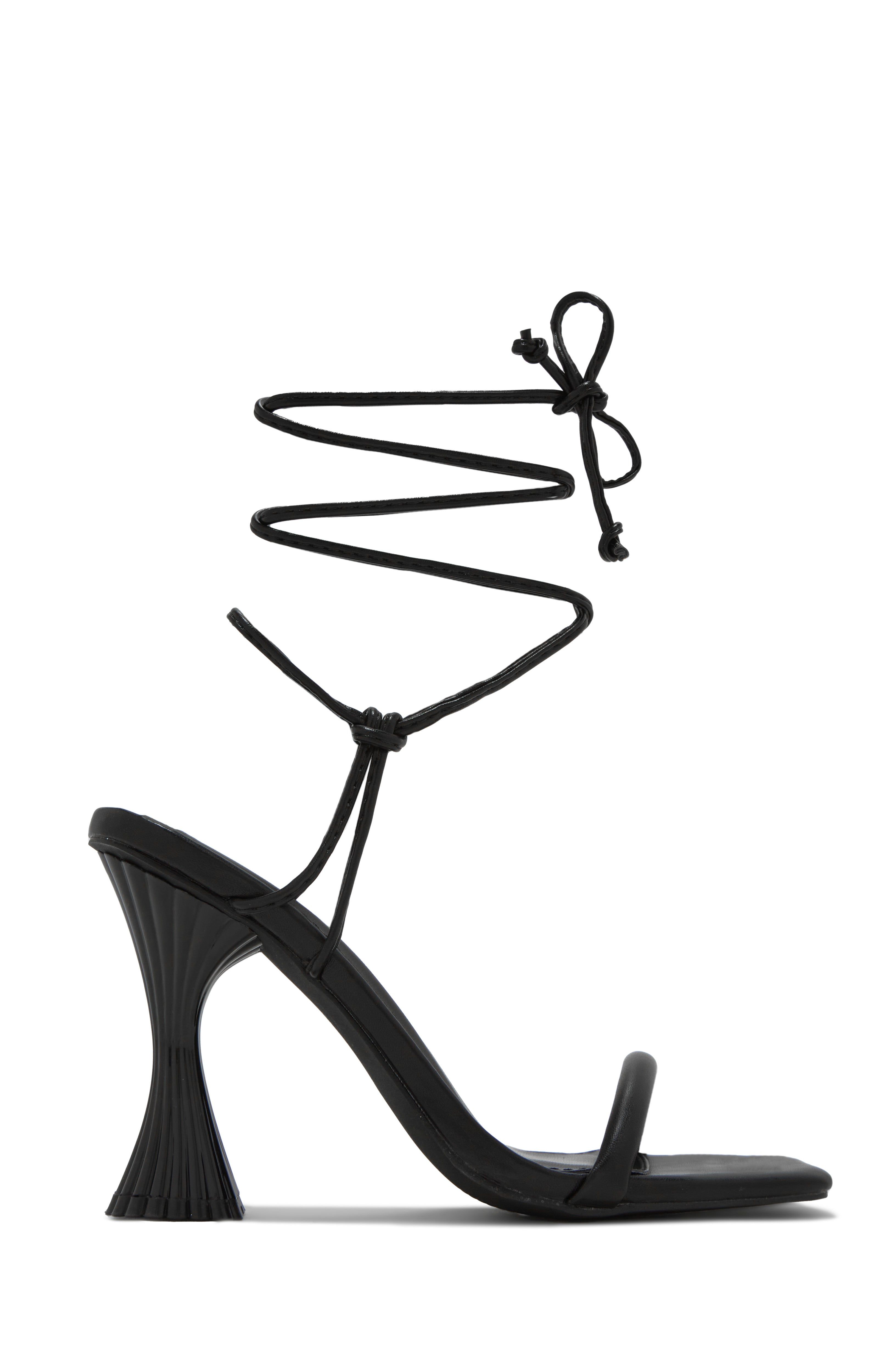 Idalia Lace Up Heels - Black sold by Miss Lola product image thumbnail 2