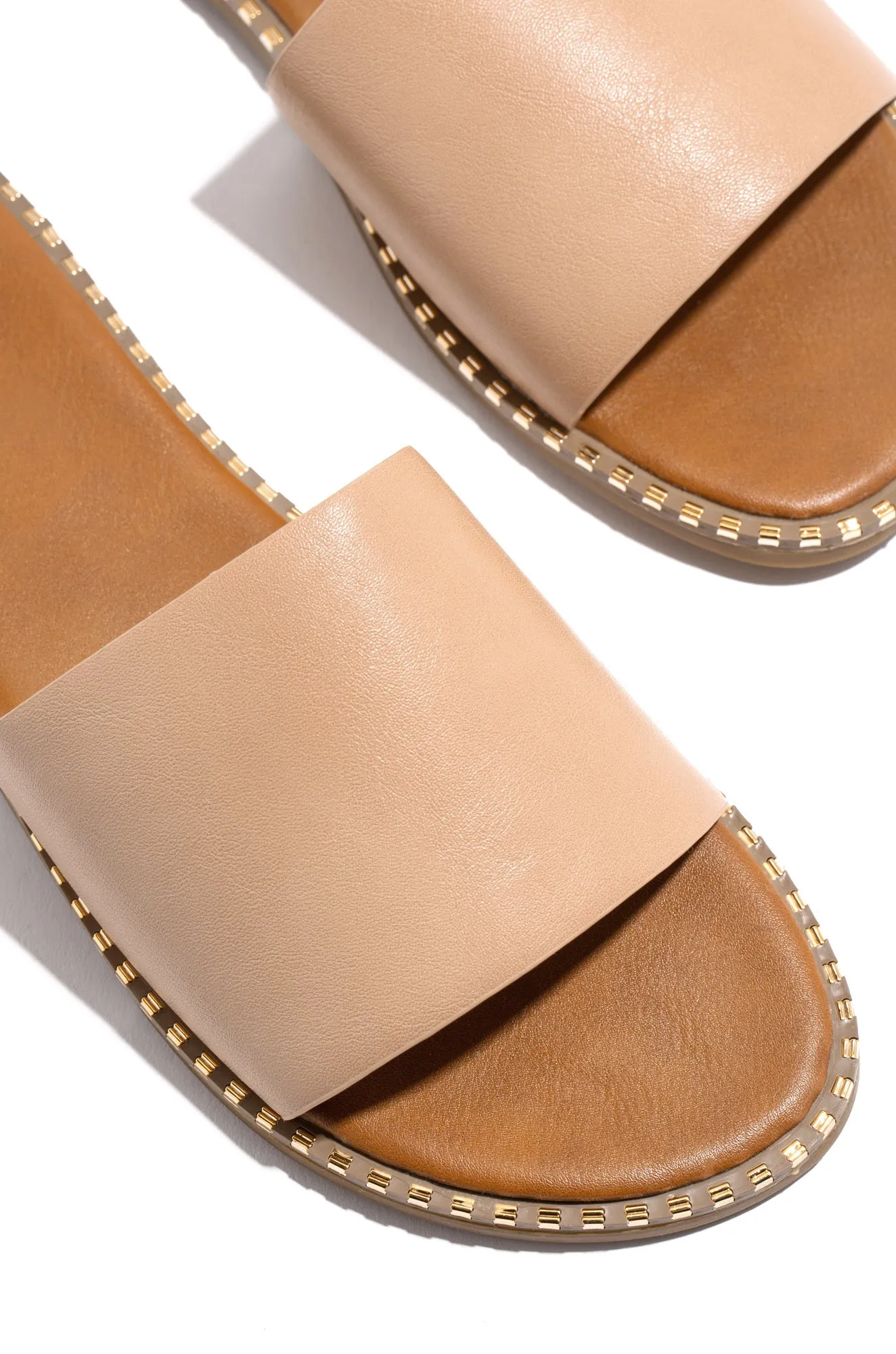 Maui Flat Slip On Sandals - Nude sold by Miss Lola product image thumbnail 3