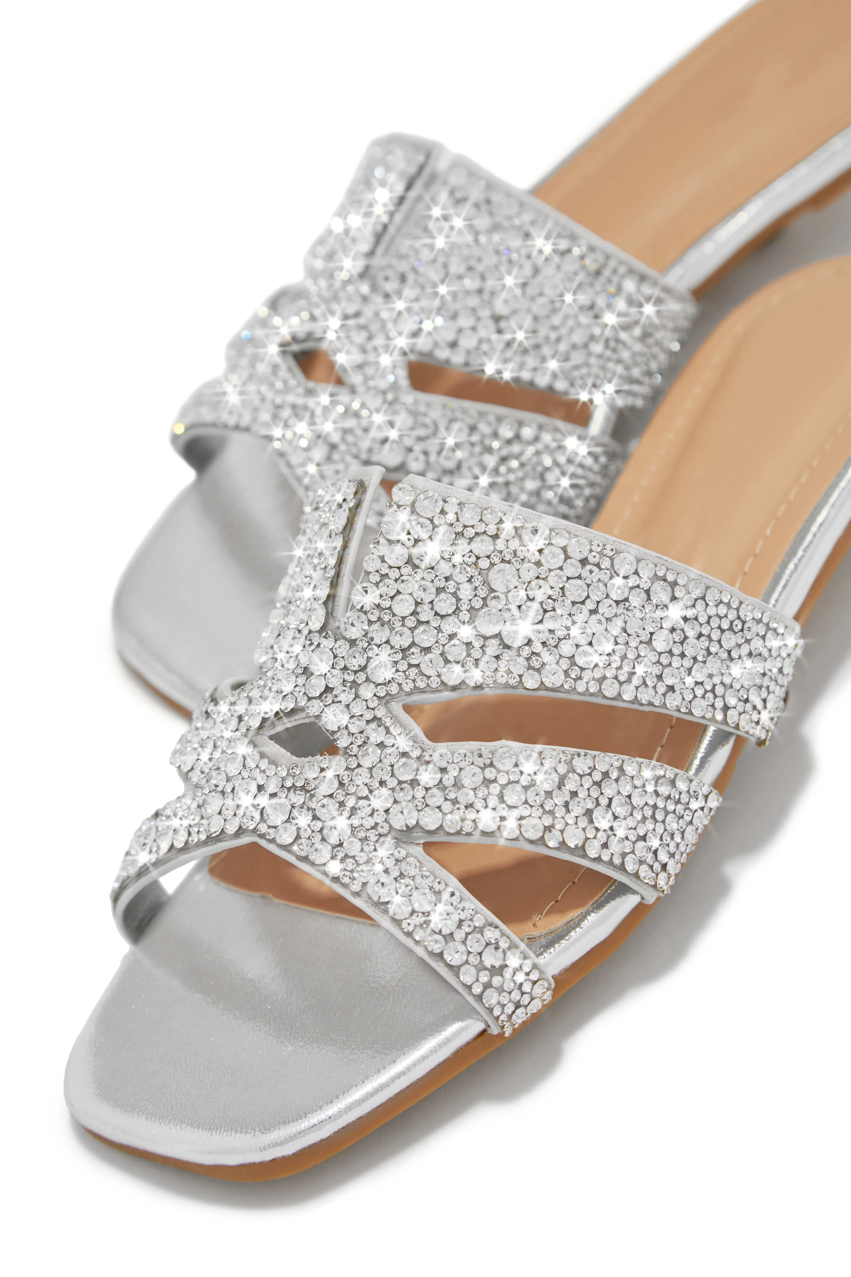 Destination Dreams Embellished Slip On Sandals - Silver sold by Miss Lola product image thumbnail 5