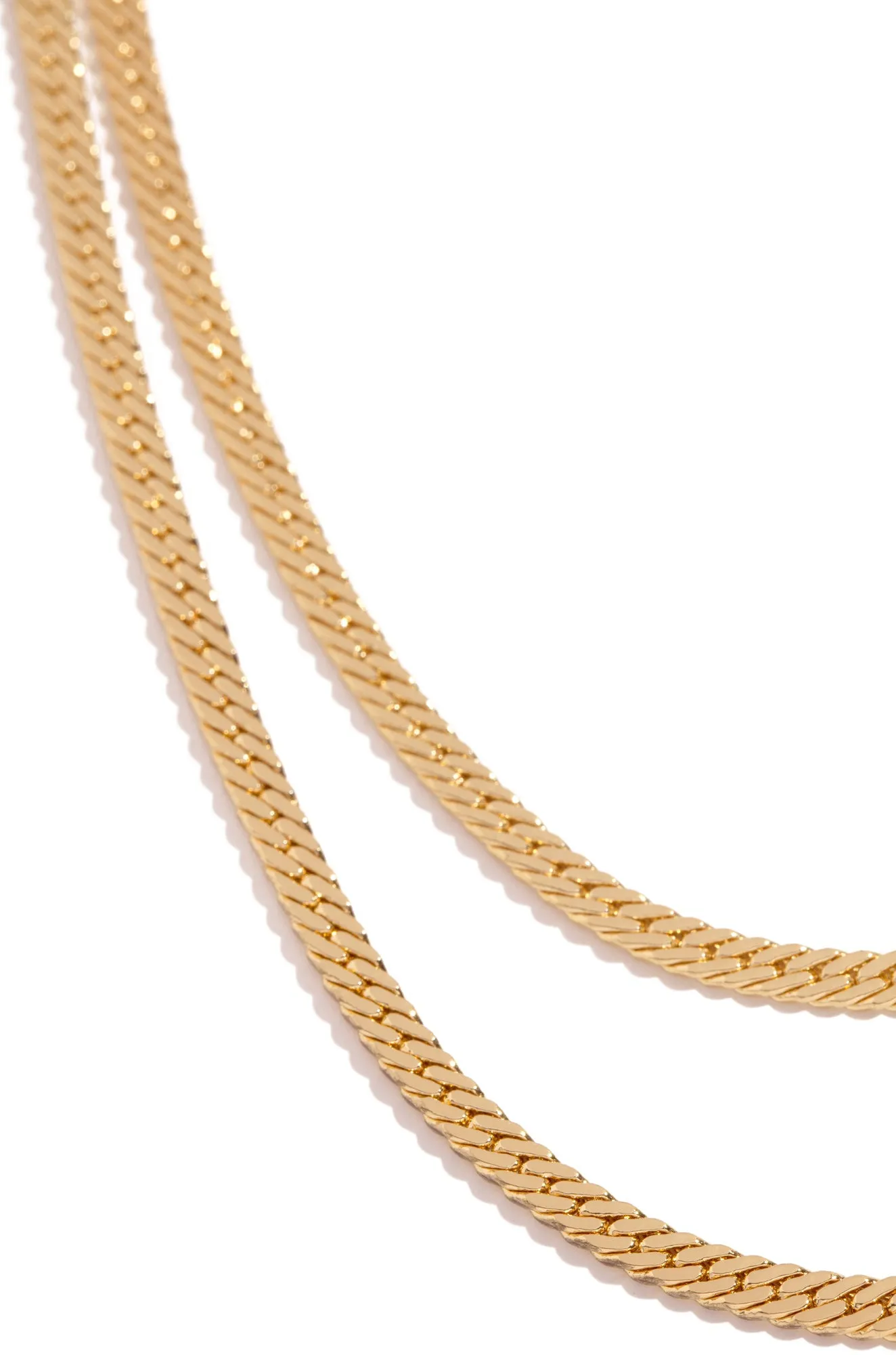 Esme Two Piece Herringbone Necklace Set - Gold sold by Miss Lola product image thumbnail 5