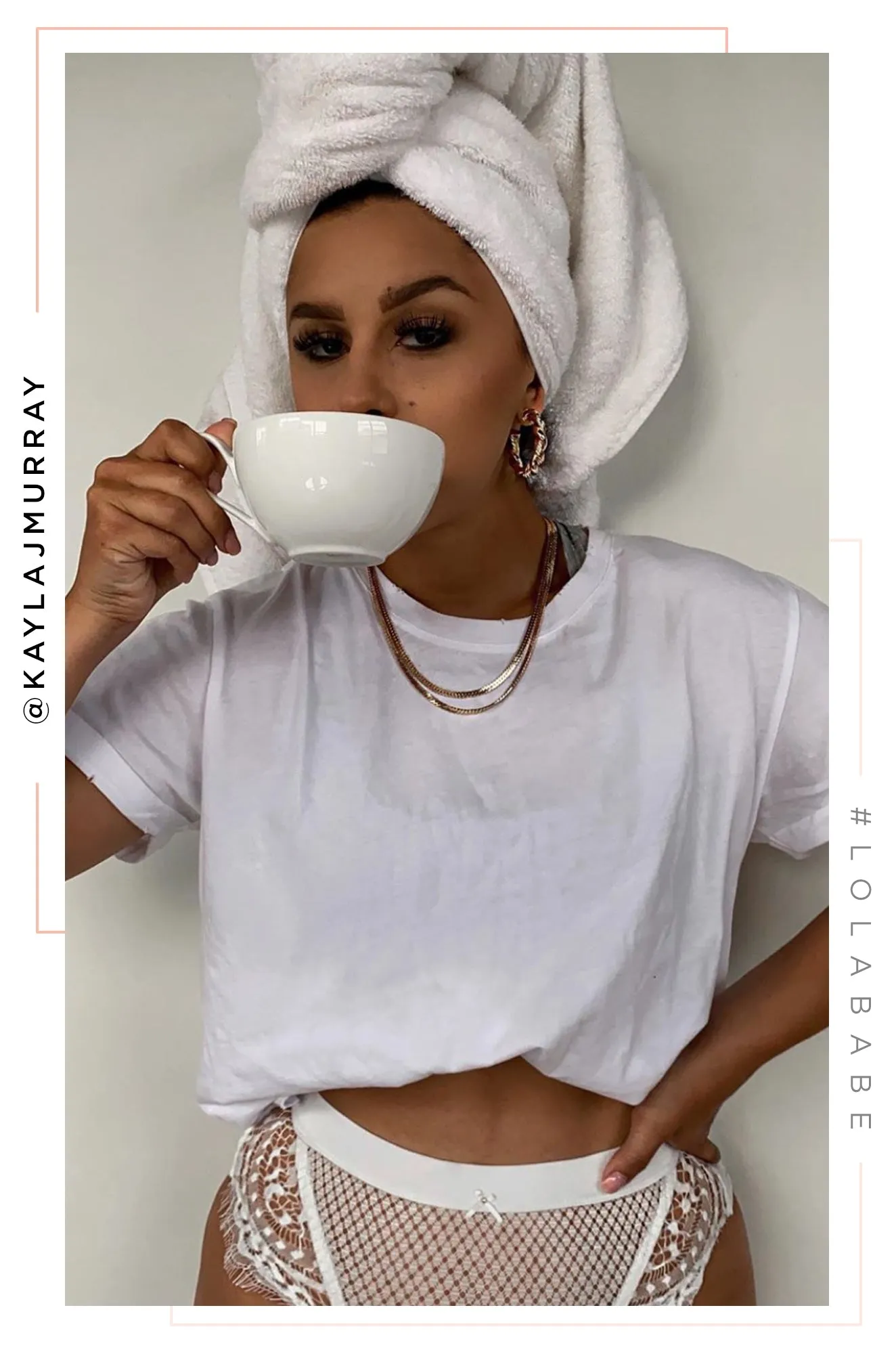 Esme Two Piece Herringbone Necklace Set - Gold sold by Miss Lola product image thumbnail 2