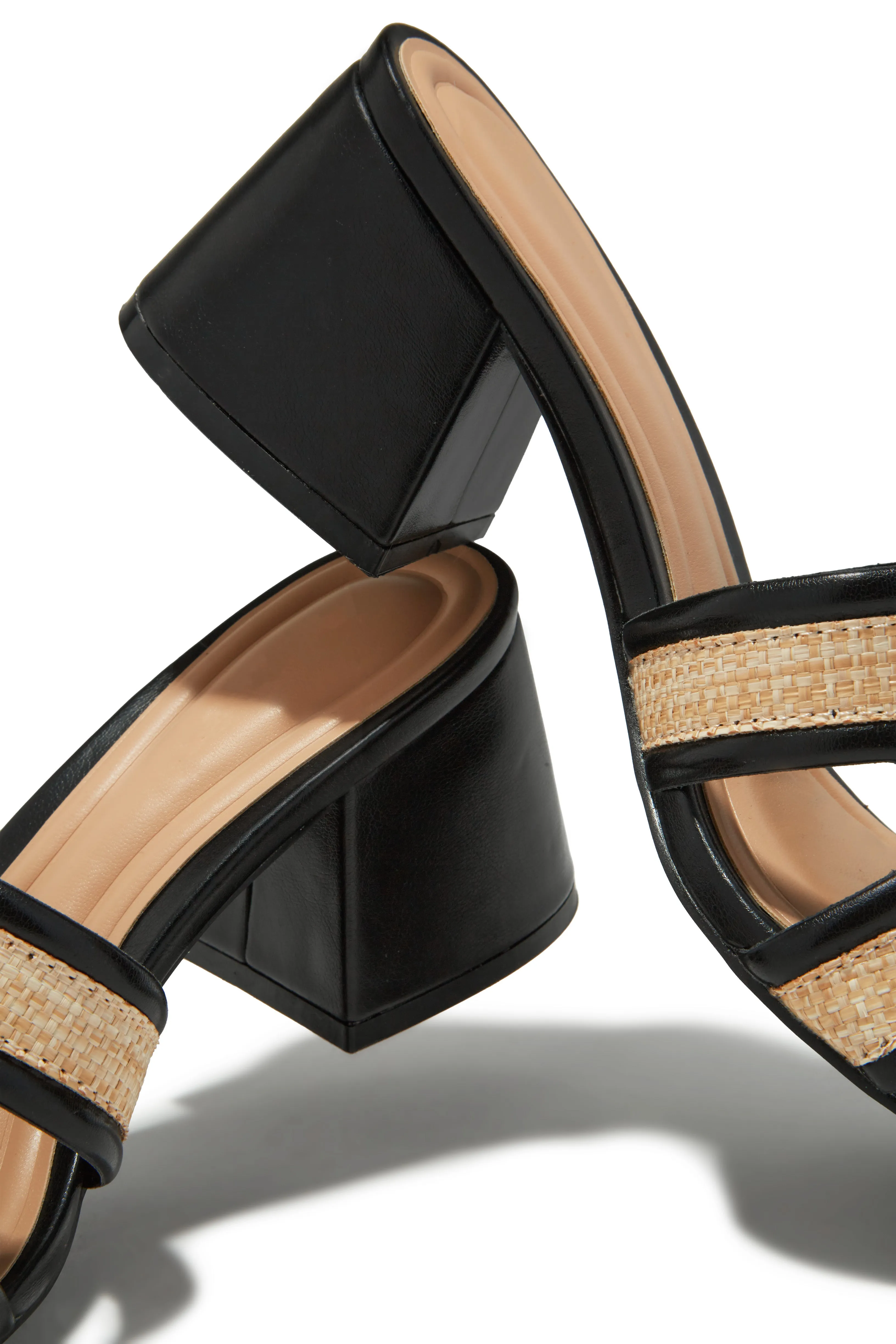 Roxanne Block Mid Heel Mules - Black sold by Miss Lola product image thumbnail 2