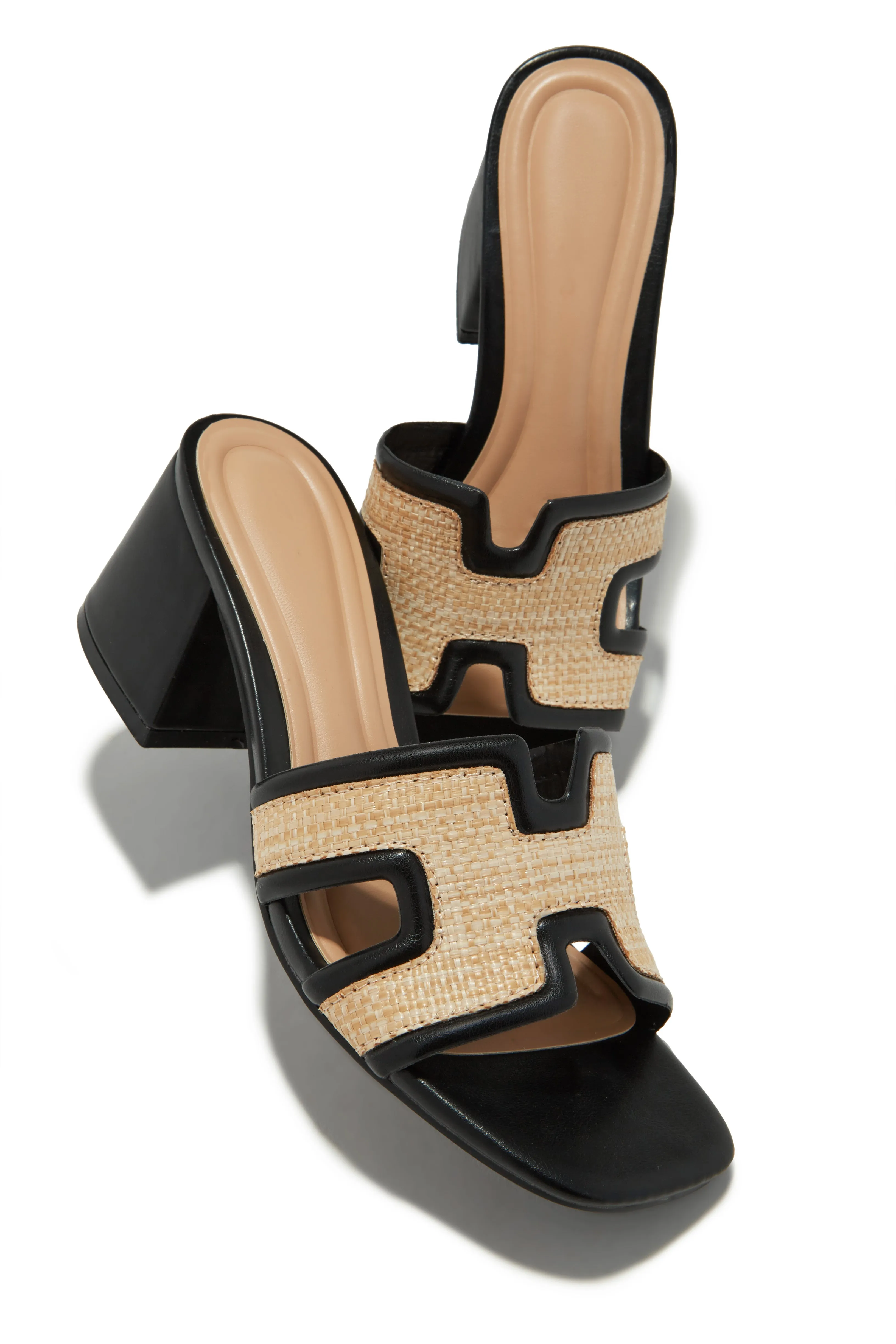 Roxanne Block Mid Heel Mules - Black sold by Miss Lola