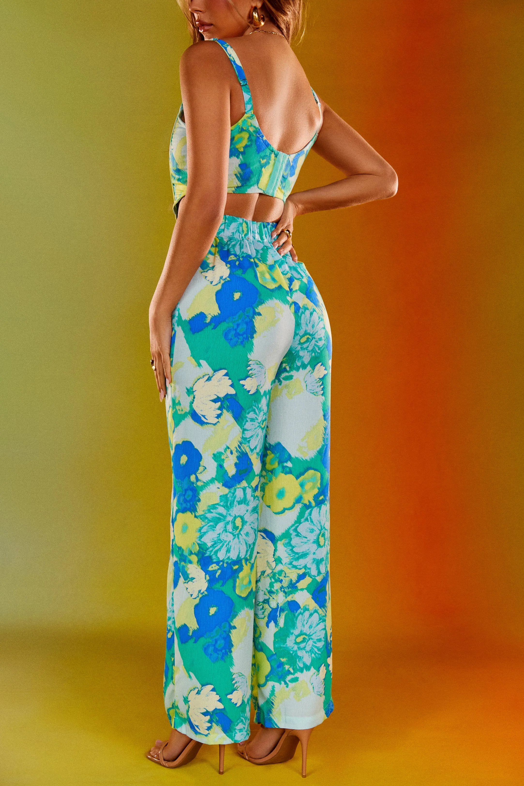 Viana Two Piece Pant Set - Blue sold by Miss Lola product image thumbnail 3