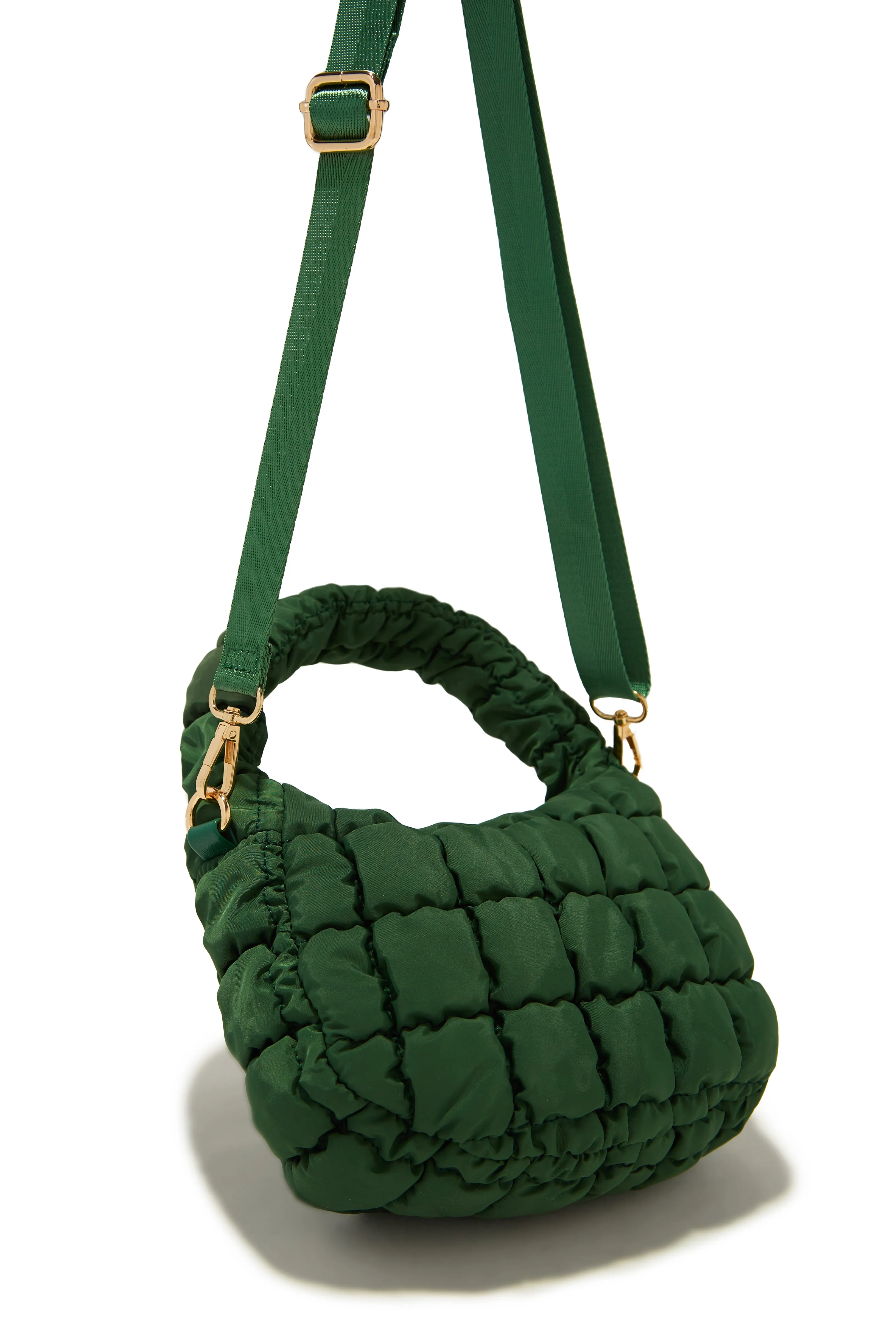 Carya Quilted Crossbody Bag - Green sold by Miss Lola product image thumbnail 3
