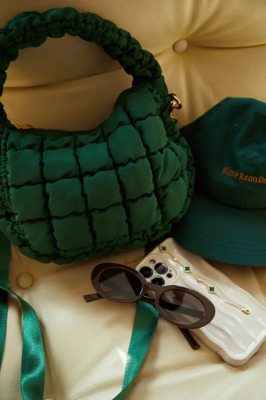 Carya Quilted Crossbody Bag  - Green sold by Miss Lola