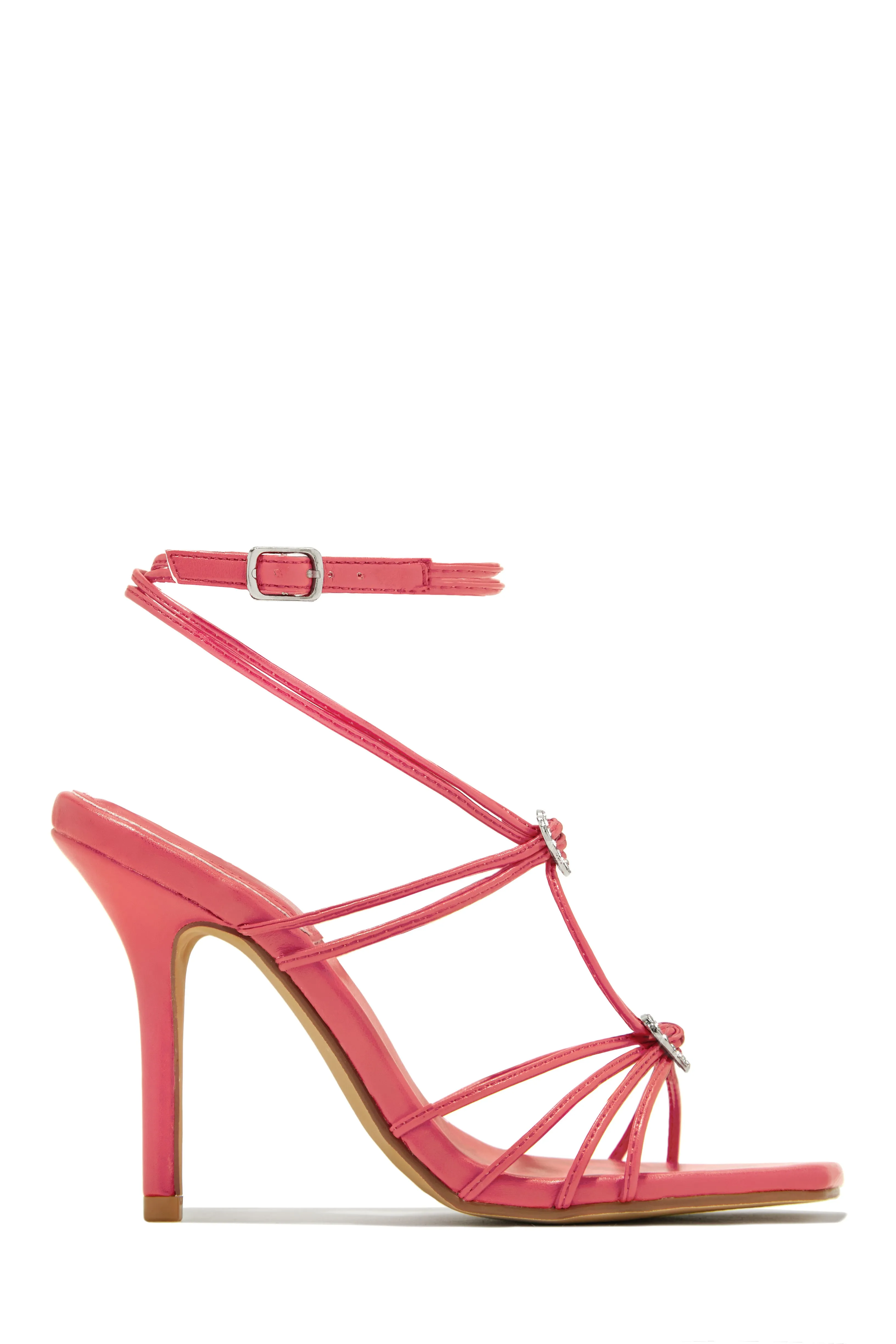 Lovestruck Embellished Strappy High Heels - Pink sold by Miss Lola product image thumbnail 5