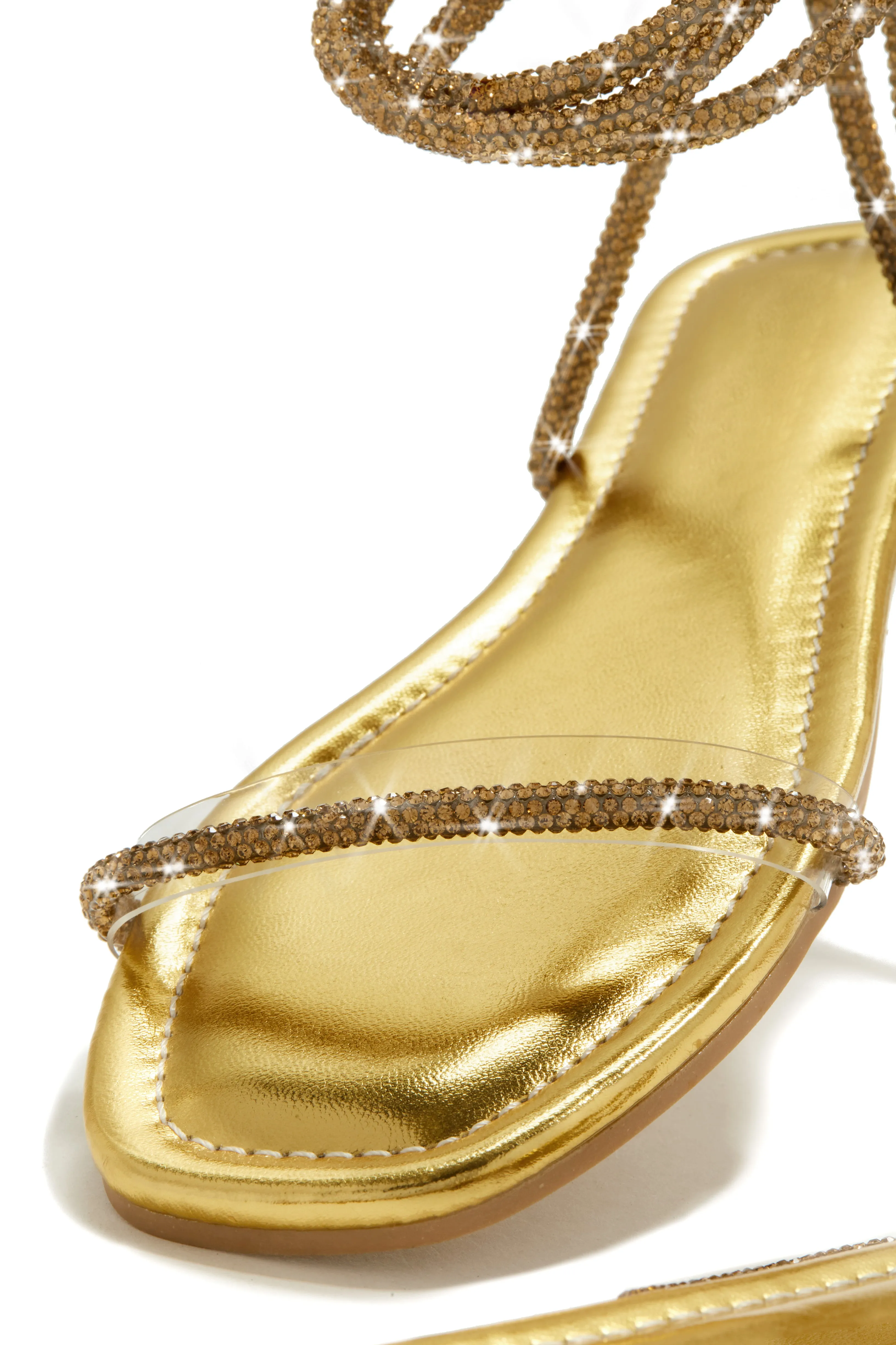 Aruba Island Embellished Lace Up Sandals - Gold sold by Miss Lola product image thumbnail 2