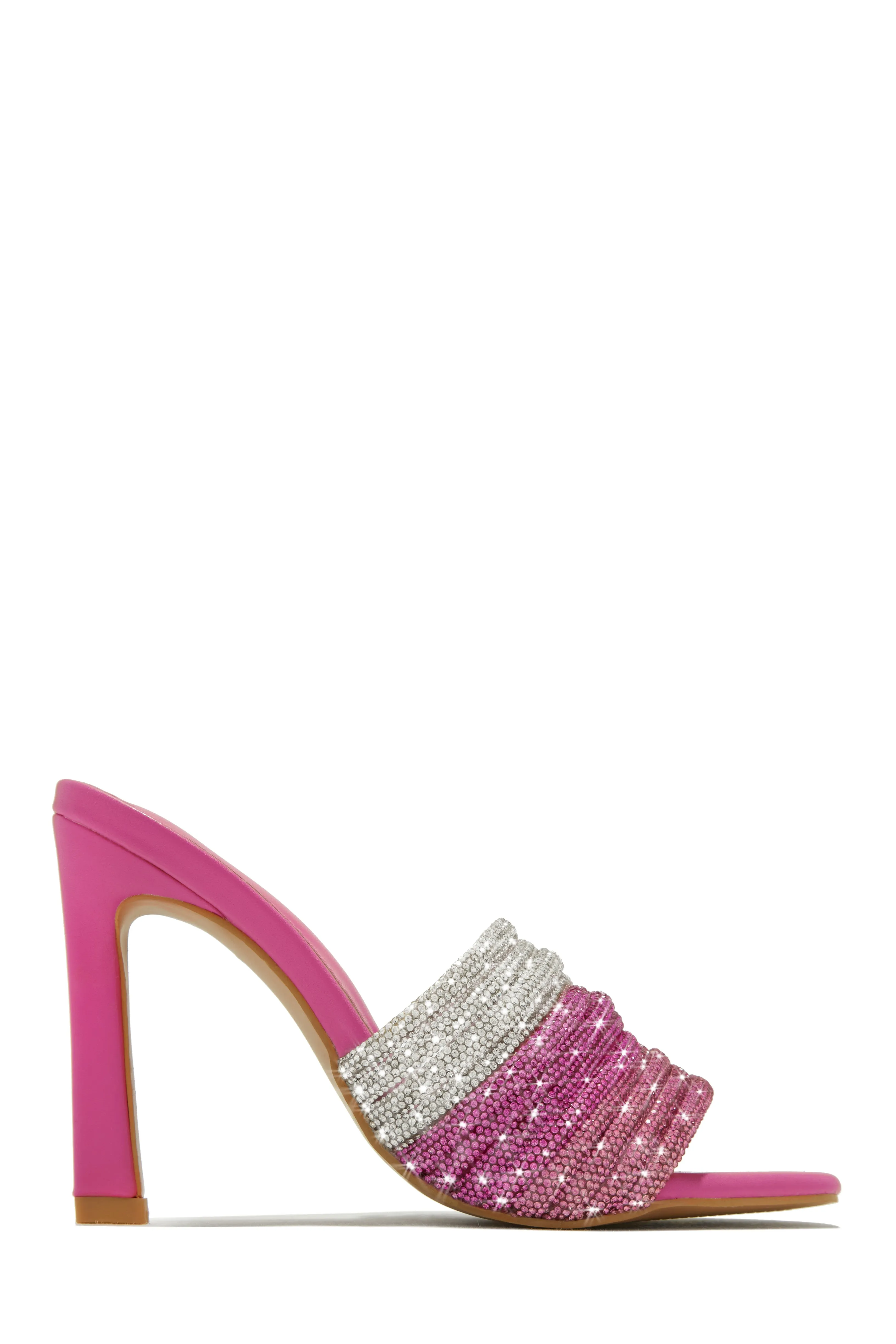 Feeling Myself Embellished High Heel Mules - Pink sold by Miss Lola product image thumbnail 4