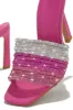 Feeling Myself Embellished High Heel Mules - Pink sold by Miss Lola