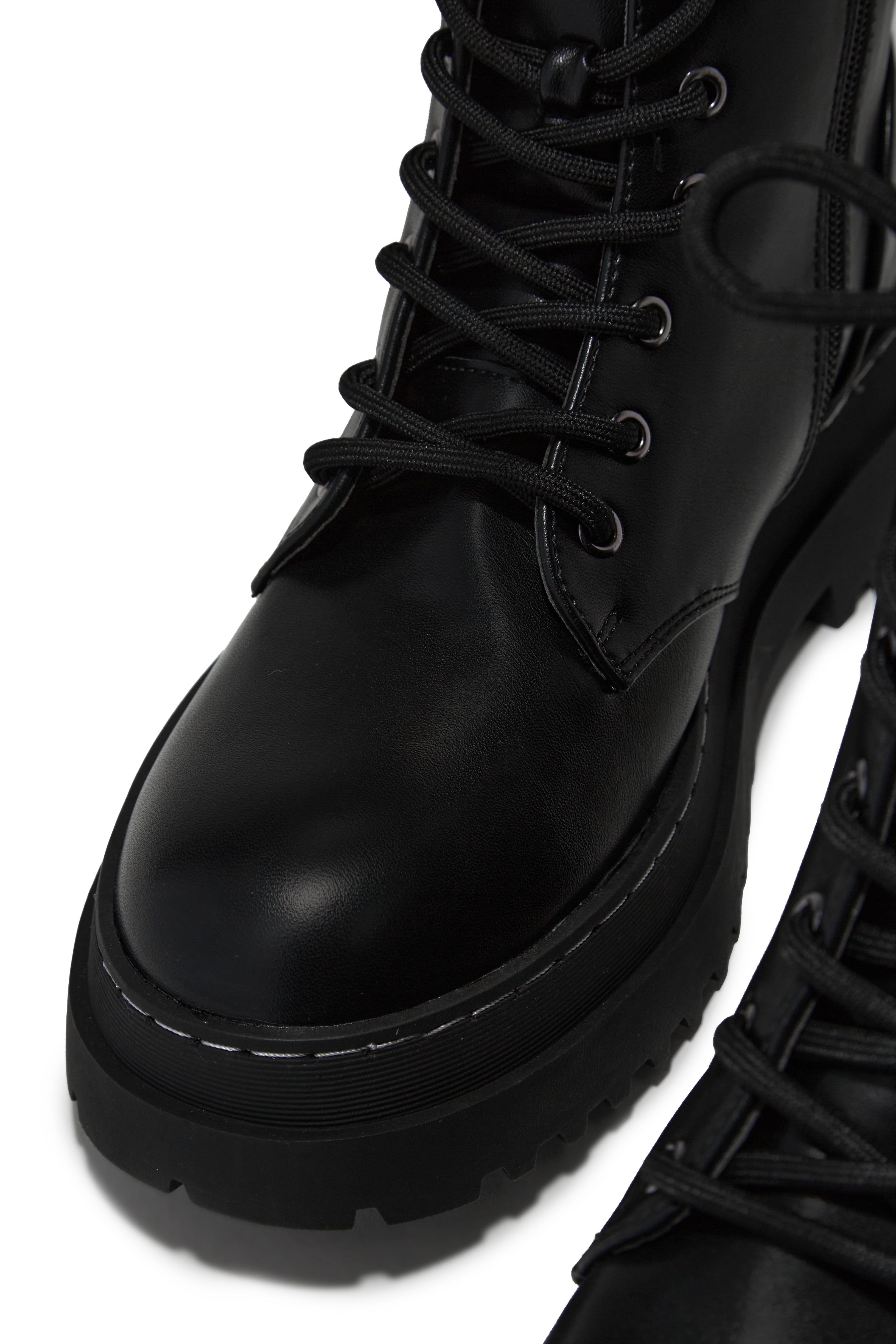 Romee Lace Up Combat Boots - Black sold by Miss Lola product image thumbnail 4