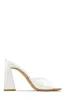 Azaria Embellished Block Heel Mules - White sold by Miss Lola
