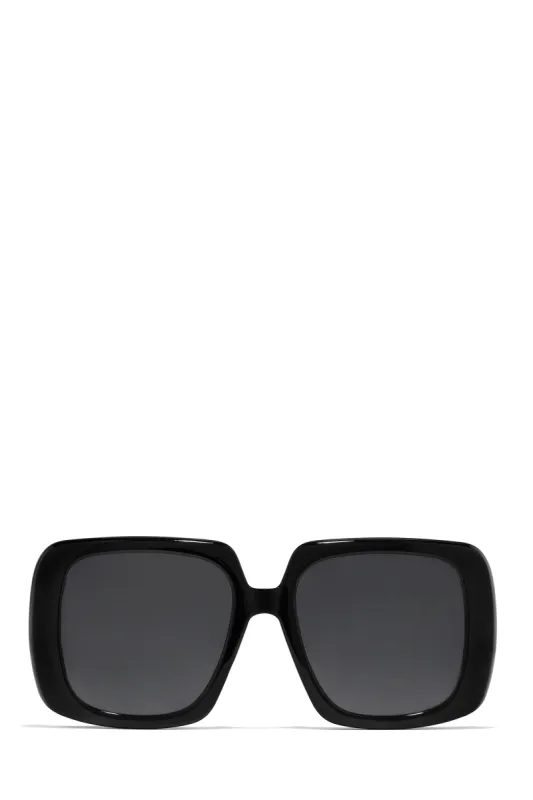 Krissa Oversized Square Sunglasses - Black sold by Miss Lola