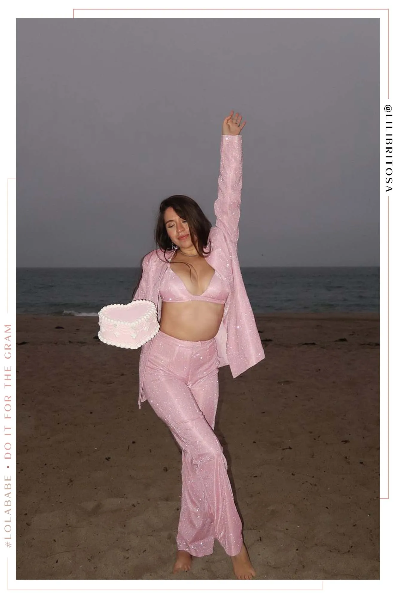Birthday Suit Two Piece Pant Set - Pink sold by Miss Lola product image thumbnail 2