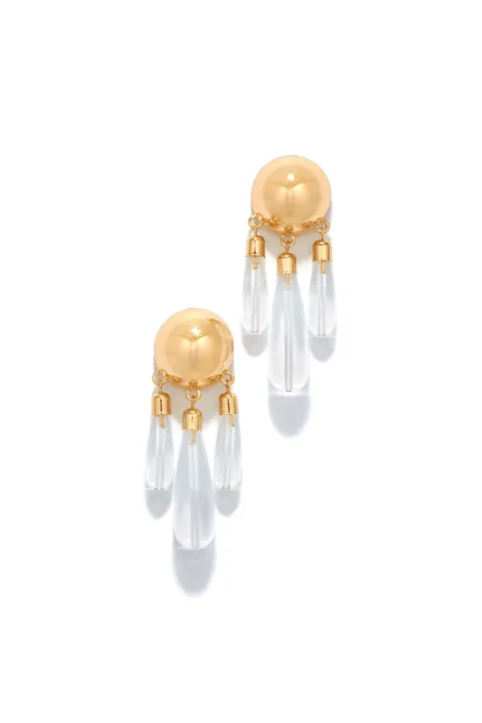 Clara Statement Drop Earring - Gold sold by Miss Lola