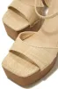 Kammy Platform Block High Heels - Natural sold by Miss Lola