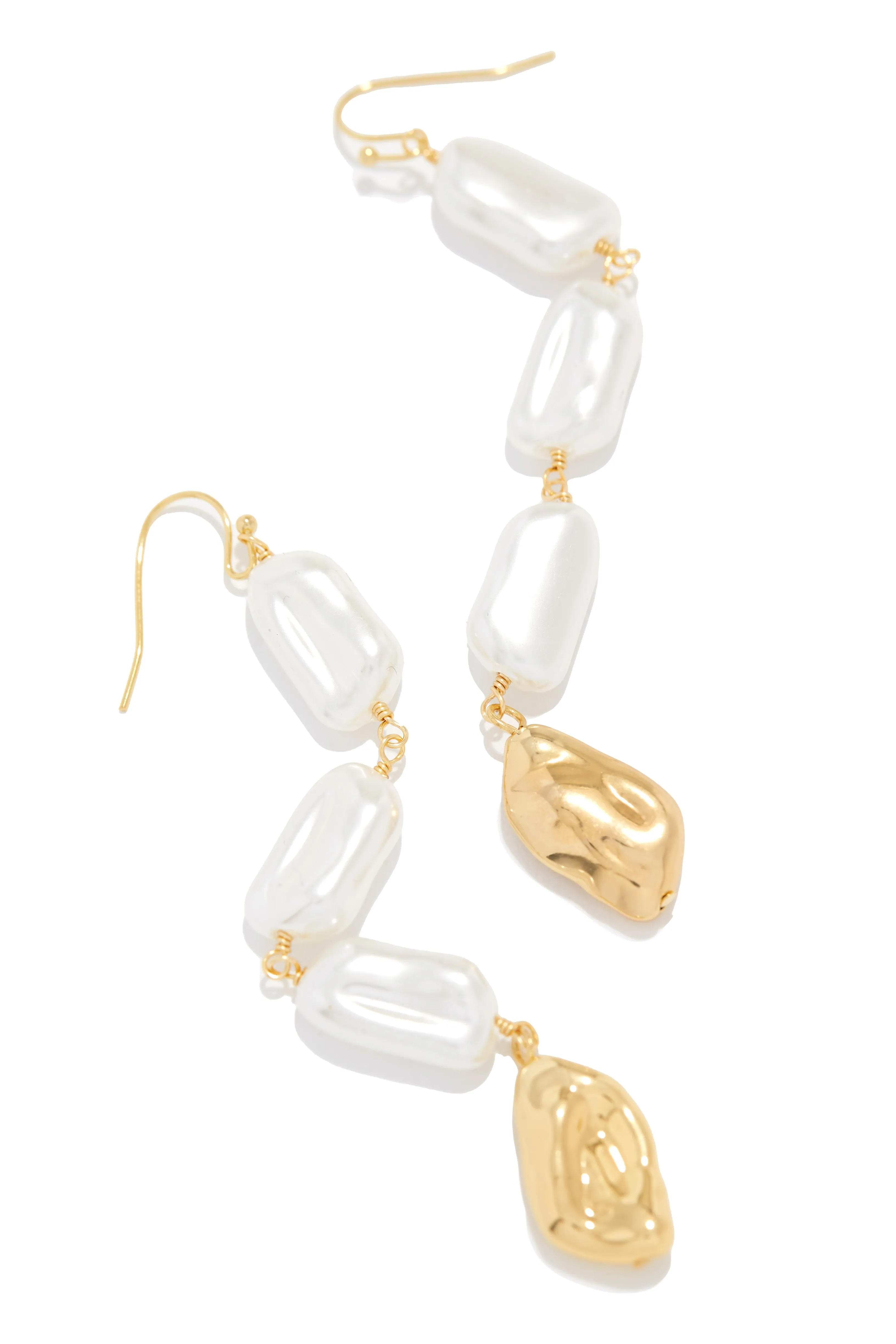 Loriana Faux Pearl Drop Earring - White sold by Miss Lola product image thumbnail 4