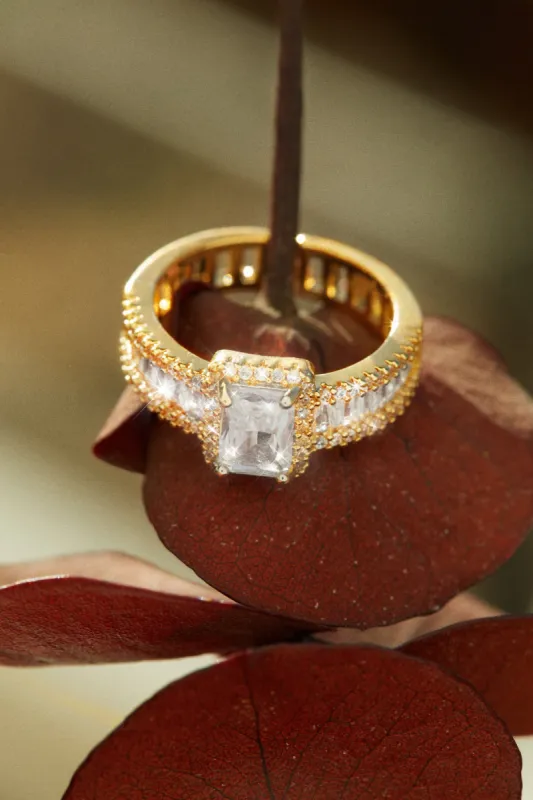 Always Yours Embellished Ring - Gold sold by Miss Lola