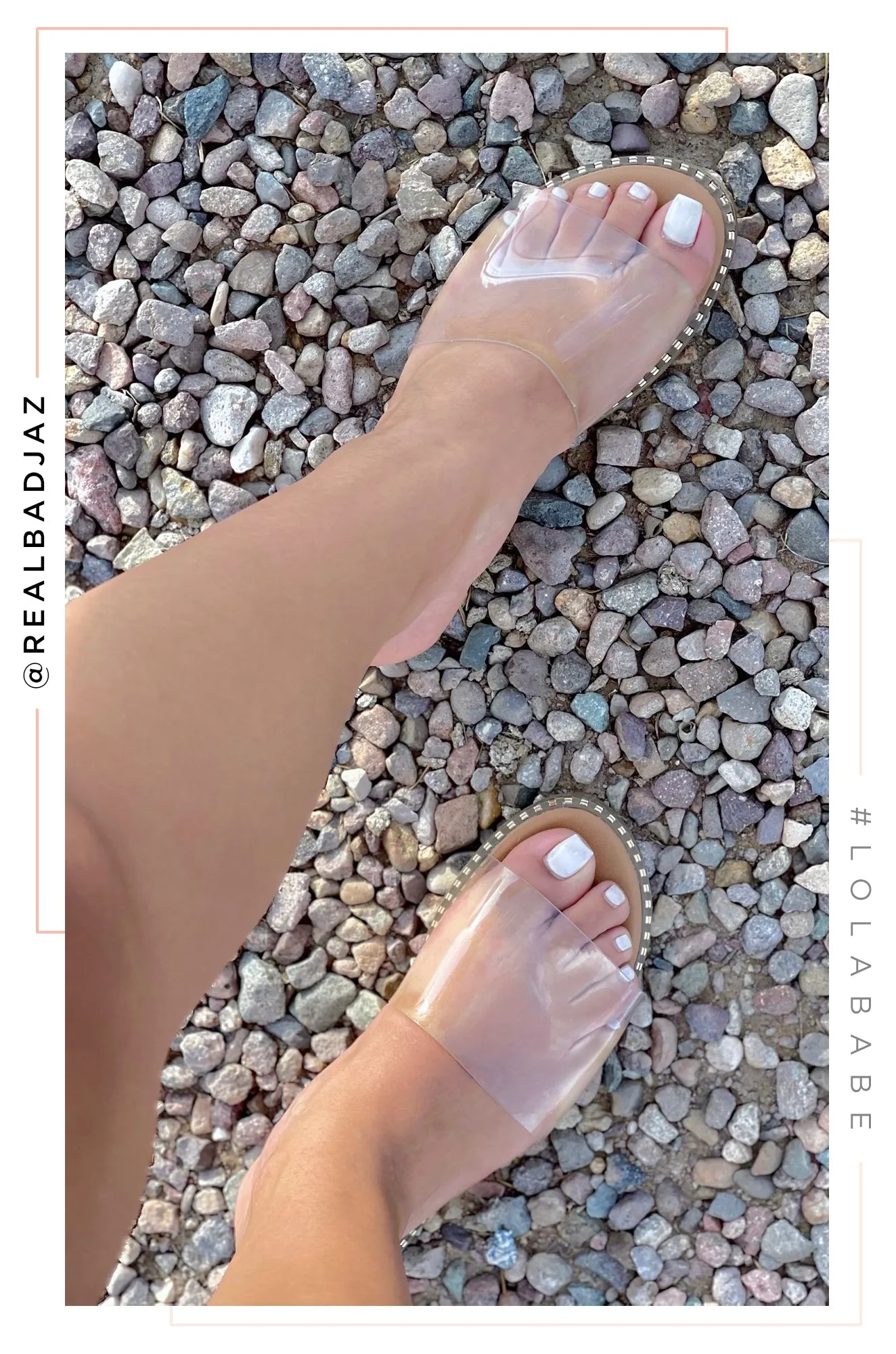 Maui Flat Slip On Sandals - Clear sold by Miss Lola product image thumbnail 4