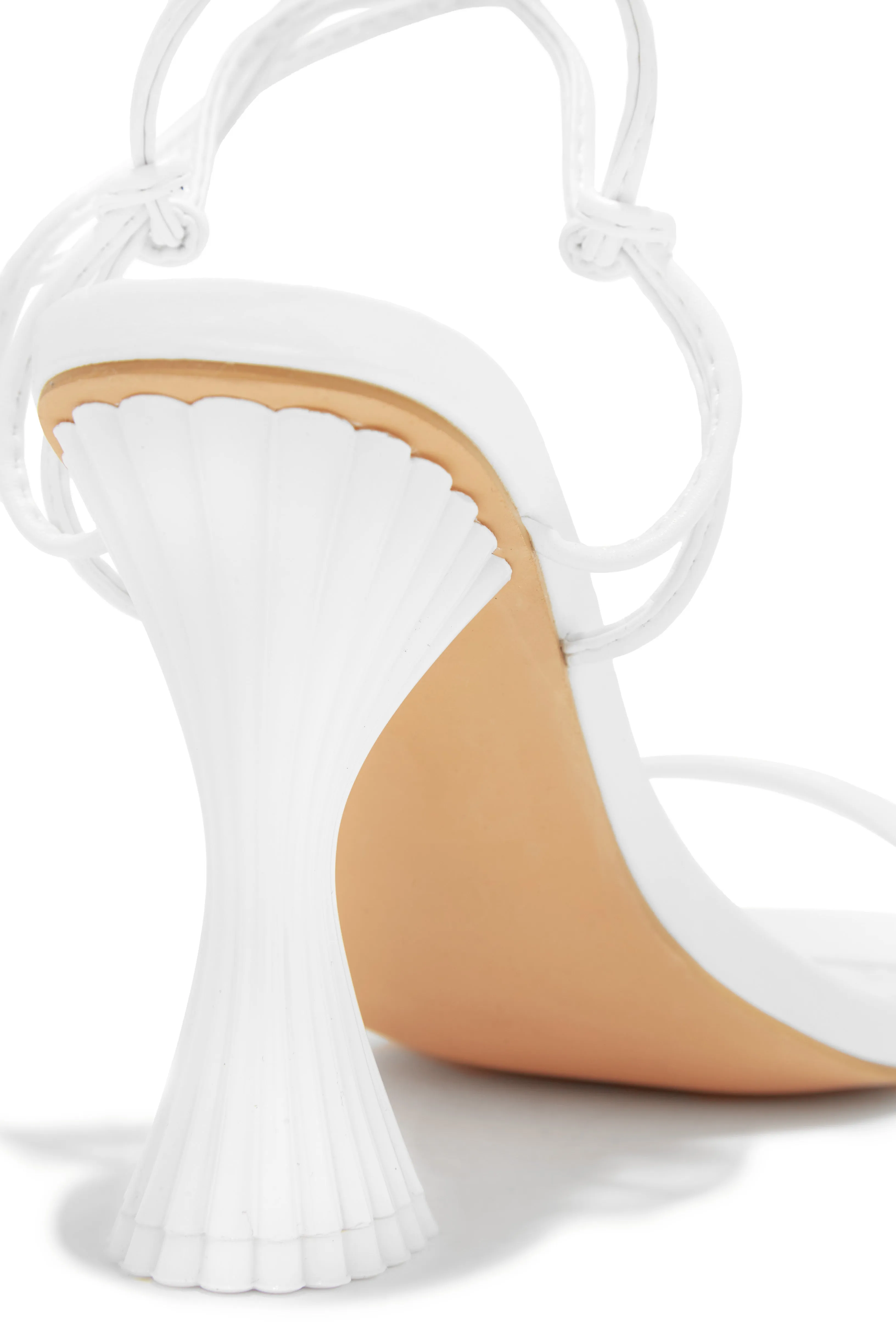 Idalia Lace Up Heels - White sold by Miss Lola product image thumbnail 5