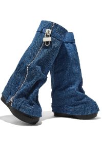 Nikita Wedge Heel Boots - Denim sold by Miss Lola