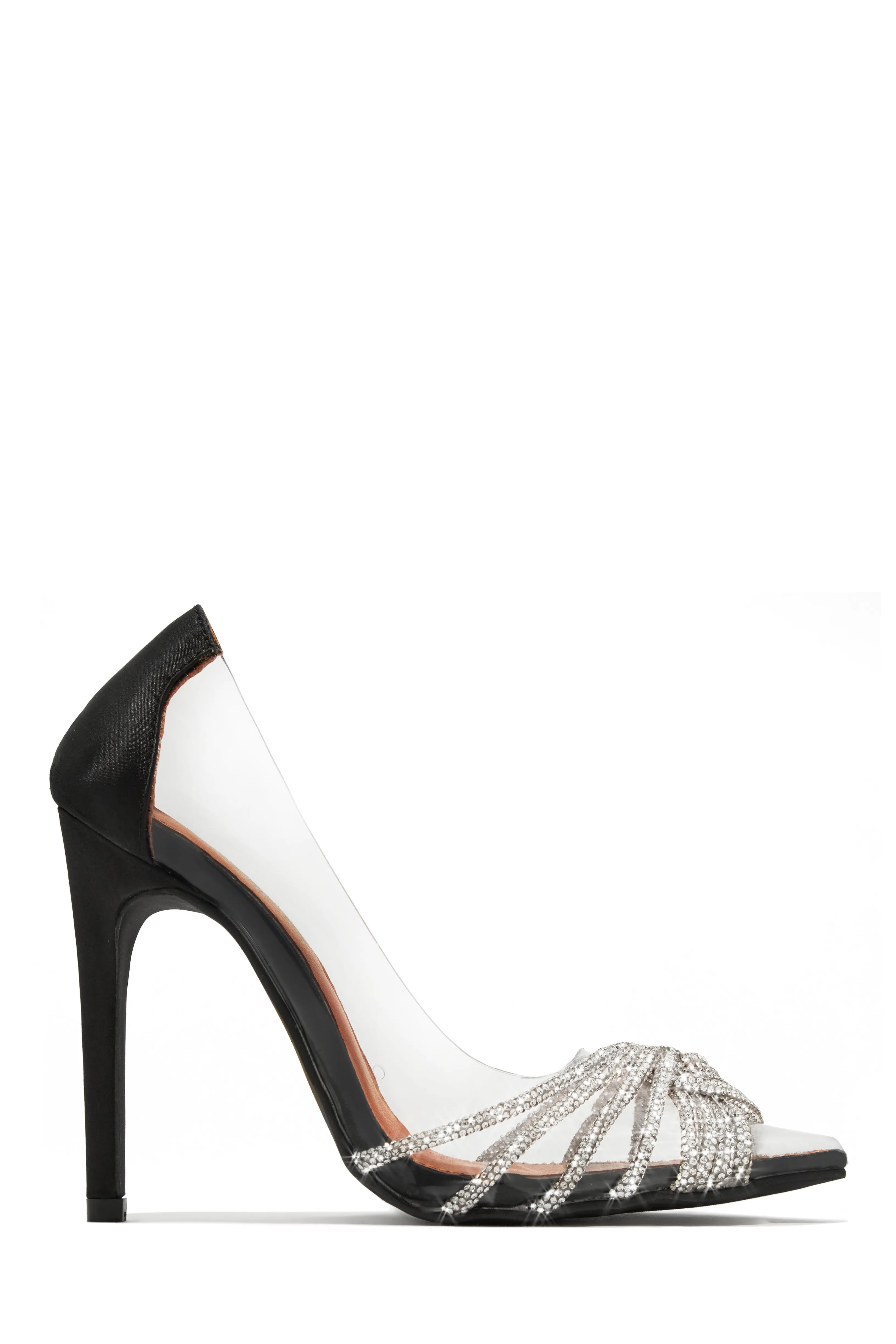 Champagne Toast Embellished Pointed Toe Pumps - Black sold by Miss Lola product image thumbnail 4
