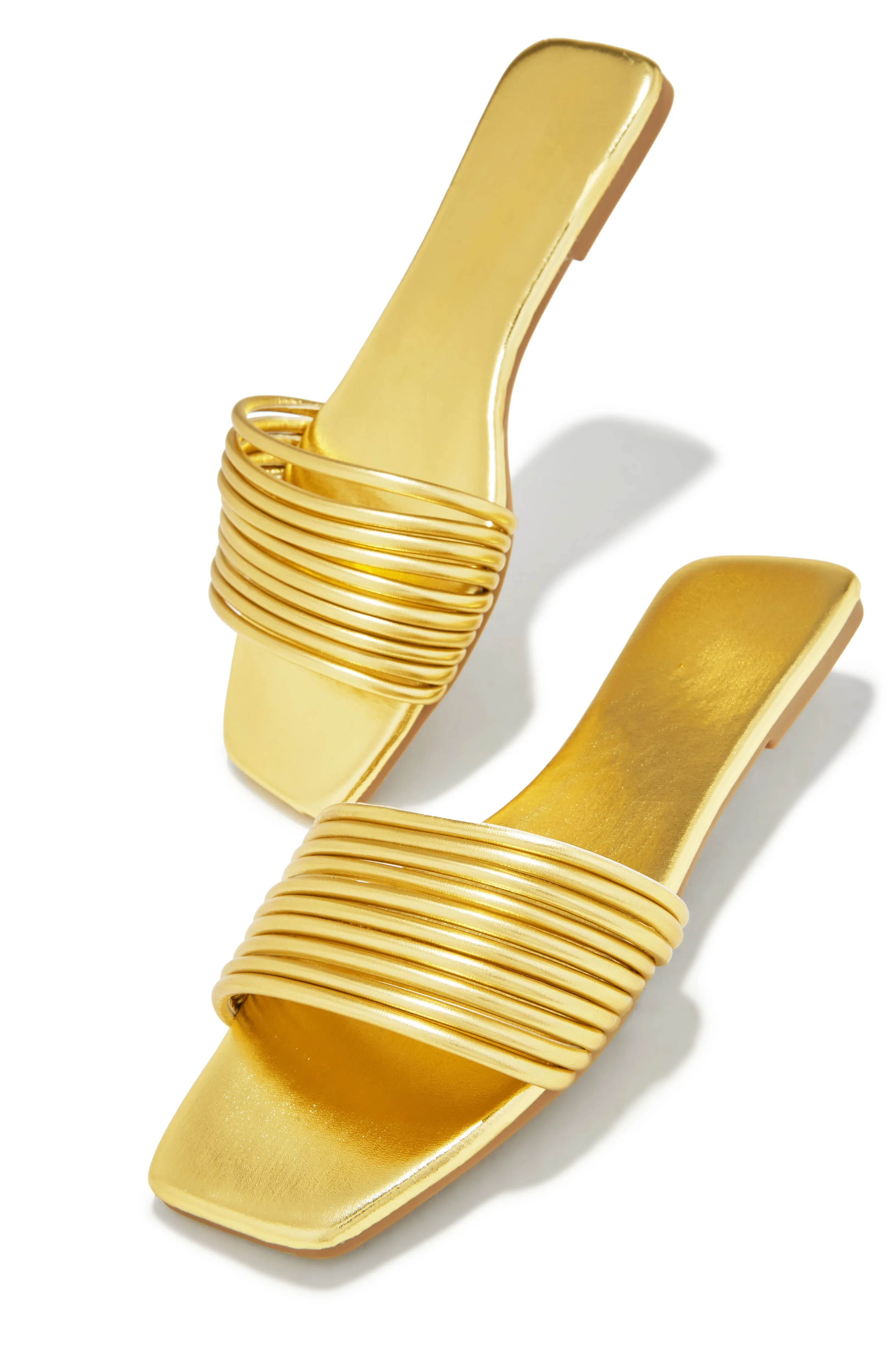 Sun Chaser Slip On Sandals - Gold sold by Miss Lola product image thumbnail 3