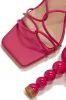 St. Barts Summer Square Toe Strappy Heels - Pink sold by Miss Lola