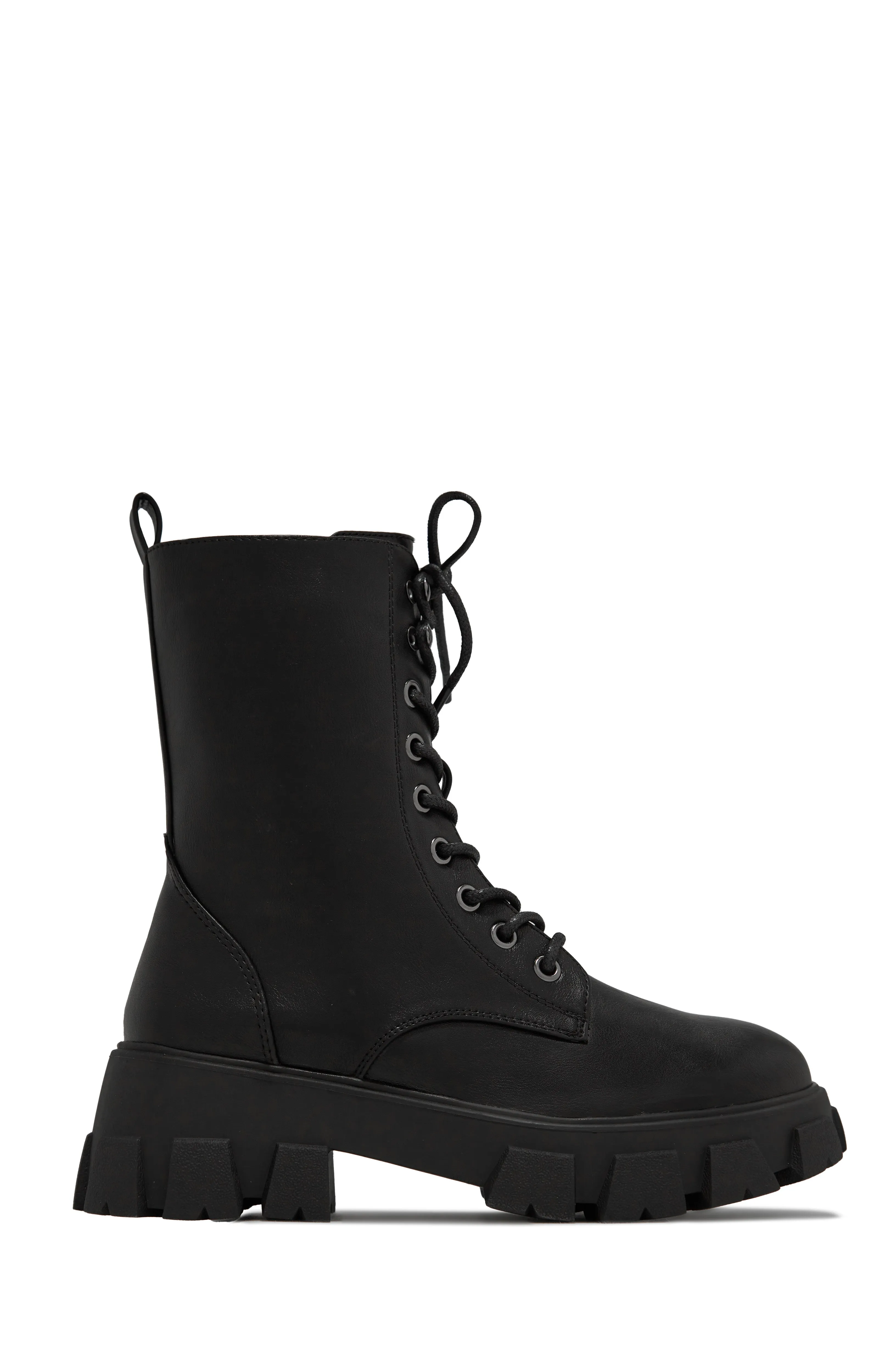 Maryana Lace Up Combat Boots - Black sold by Miss Lola product image thumbnail 3