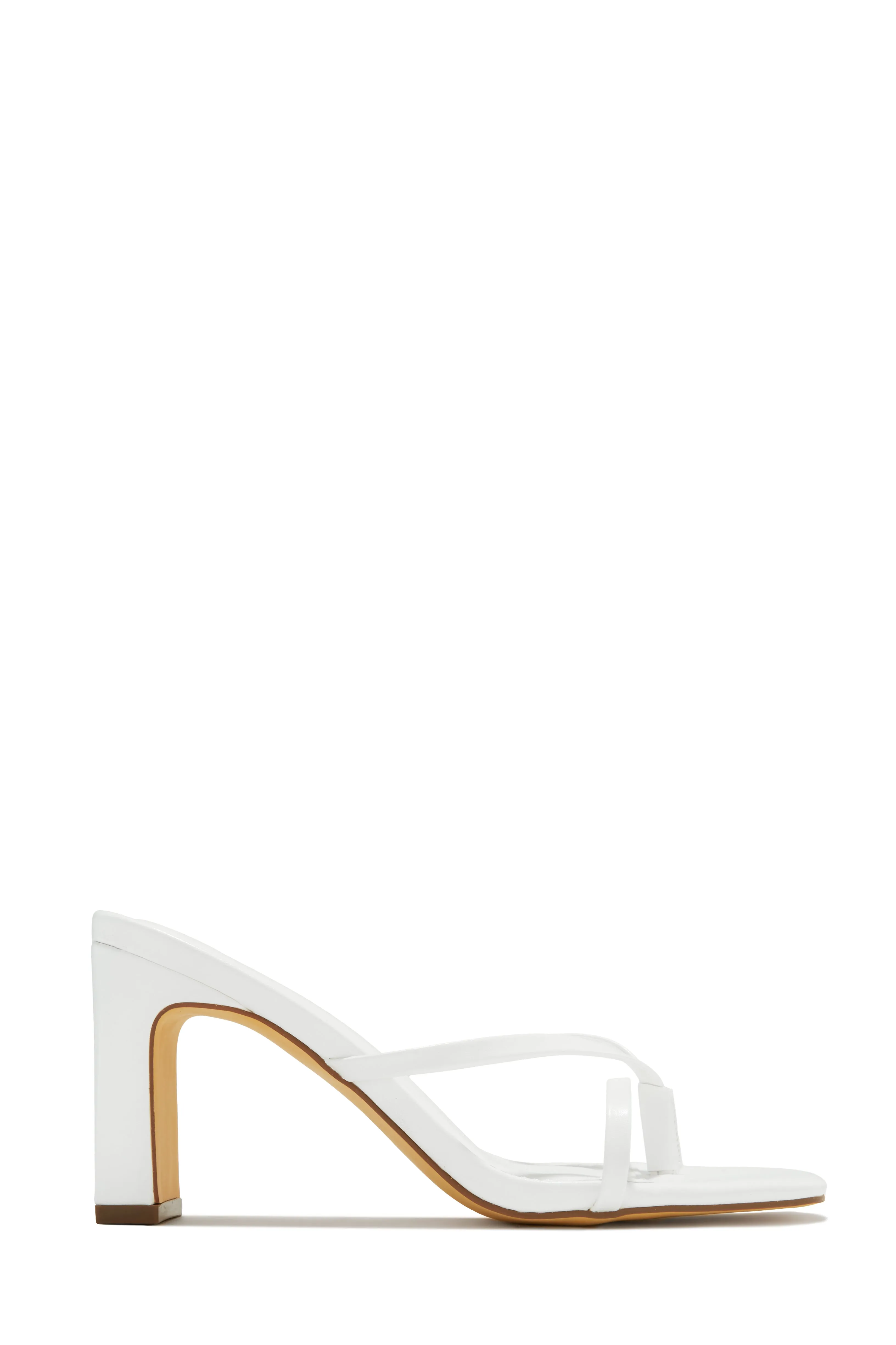 Jiani Mid Heel Mules - White sold by Miss Lola product image thumbnail 4