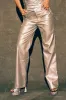 Keyli Metallic Straight Leg Pant - Silver sold by Miss Lola