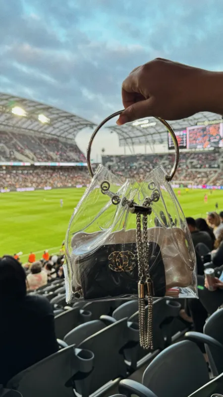 Concert Nights Clear Bucket Bag - Silver sold by Miss Lola