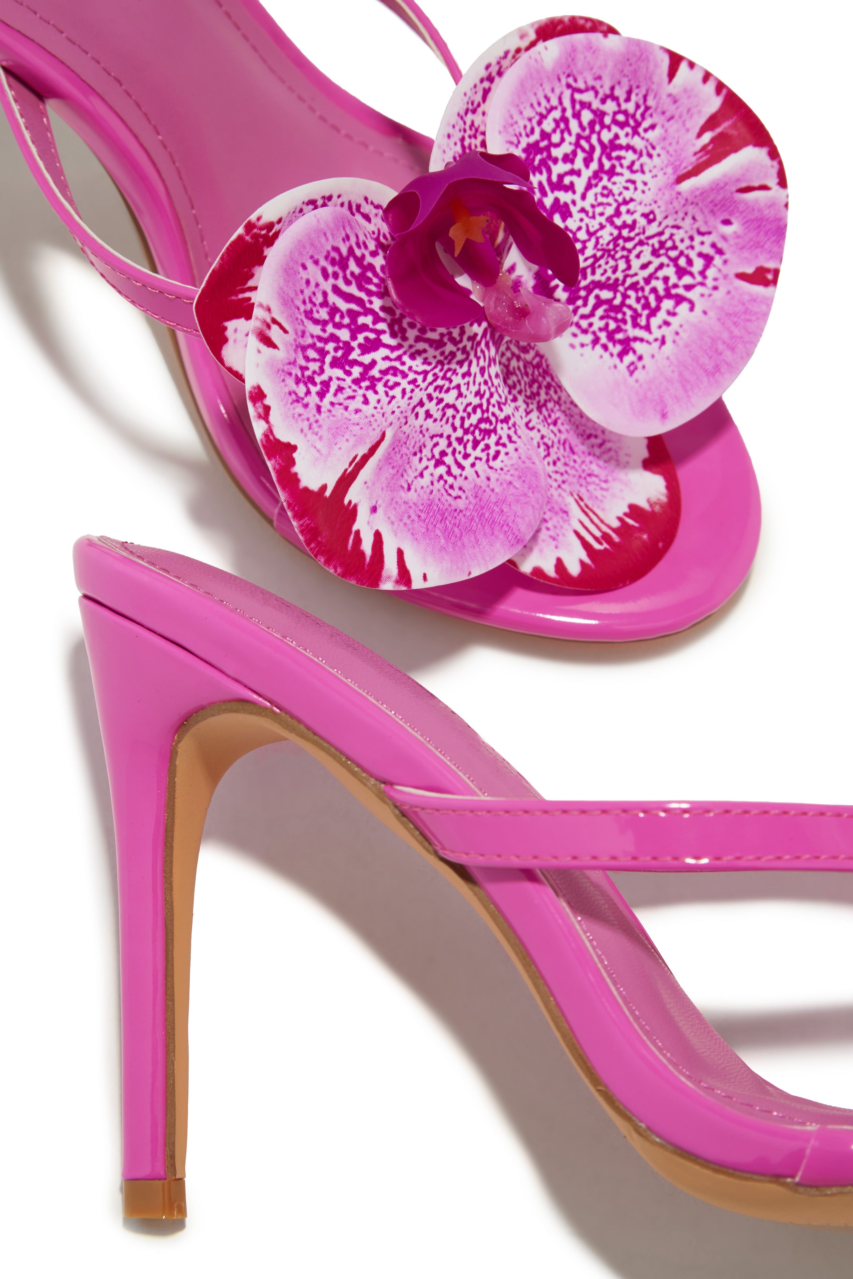 Inara Rosette High Heel Mules - Pink sold by Miss Lola product image thumbnail 3