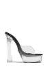 Raylee High Heel Platform Mules - Black sold by Miss Lola