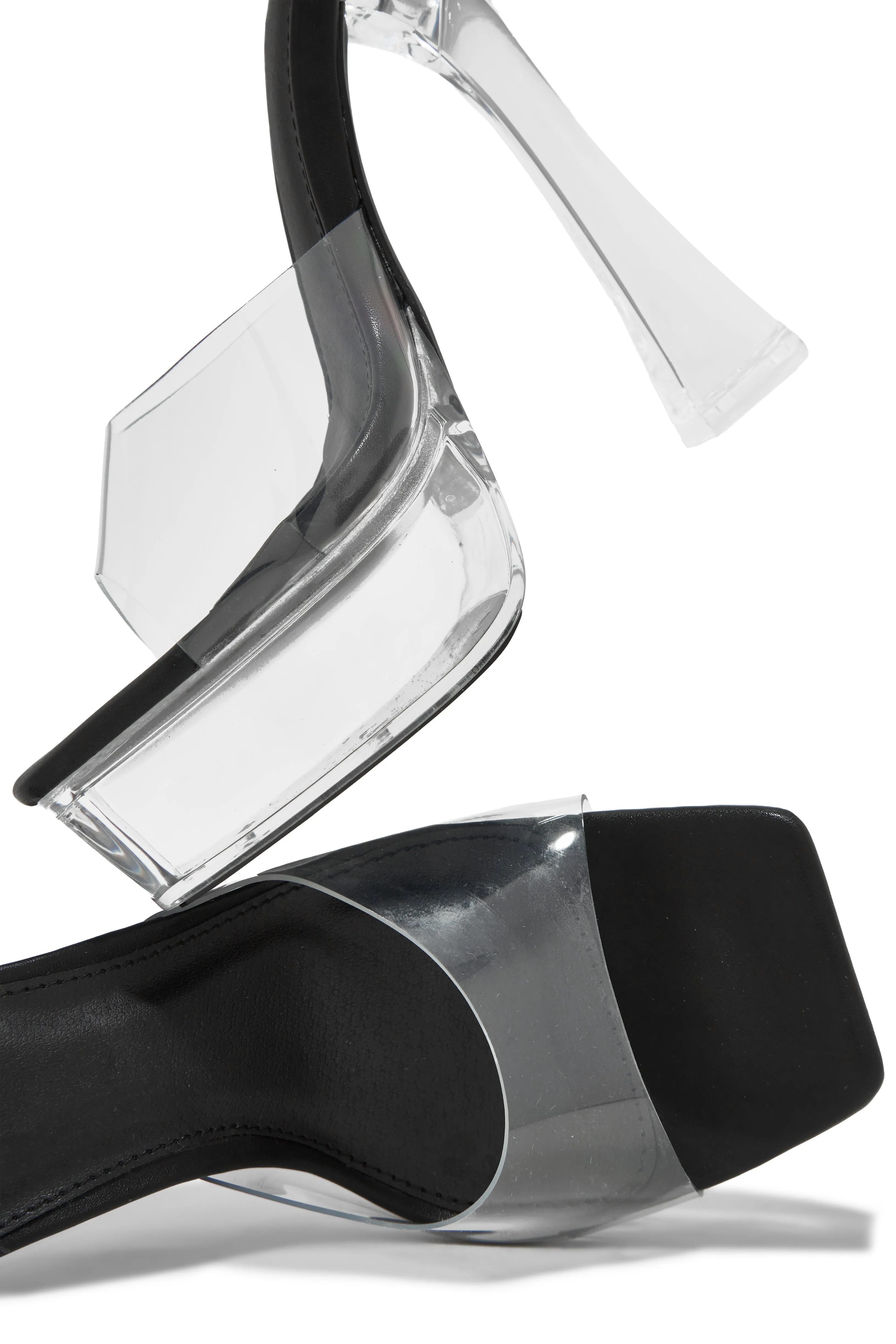 Raylee High Heel Platform Mules - Black sold by Miss Lola product image thumbnail 4