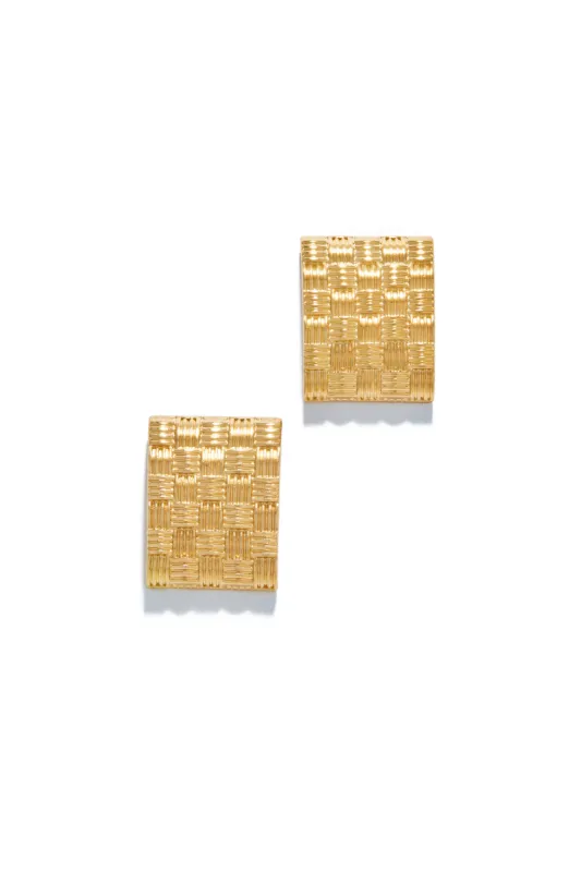 Eleysa Woven Statement Earring - Gold sold by Miss Lola