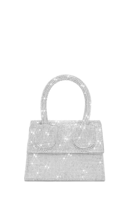 Baby Love Embellished Mini Bag - Silver sold by Miss Lola