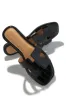 Miraya Slip On Sandals - Black Croc sold by Miss Lola