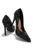 Kelly Embellished High Heel Pumps - Black sold by Miss Lola