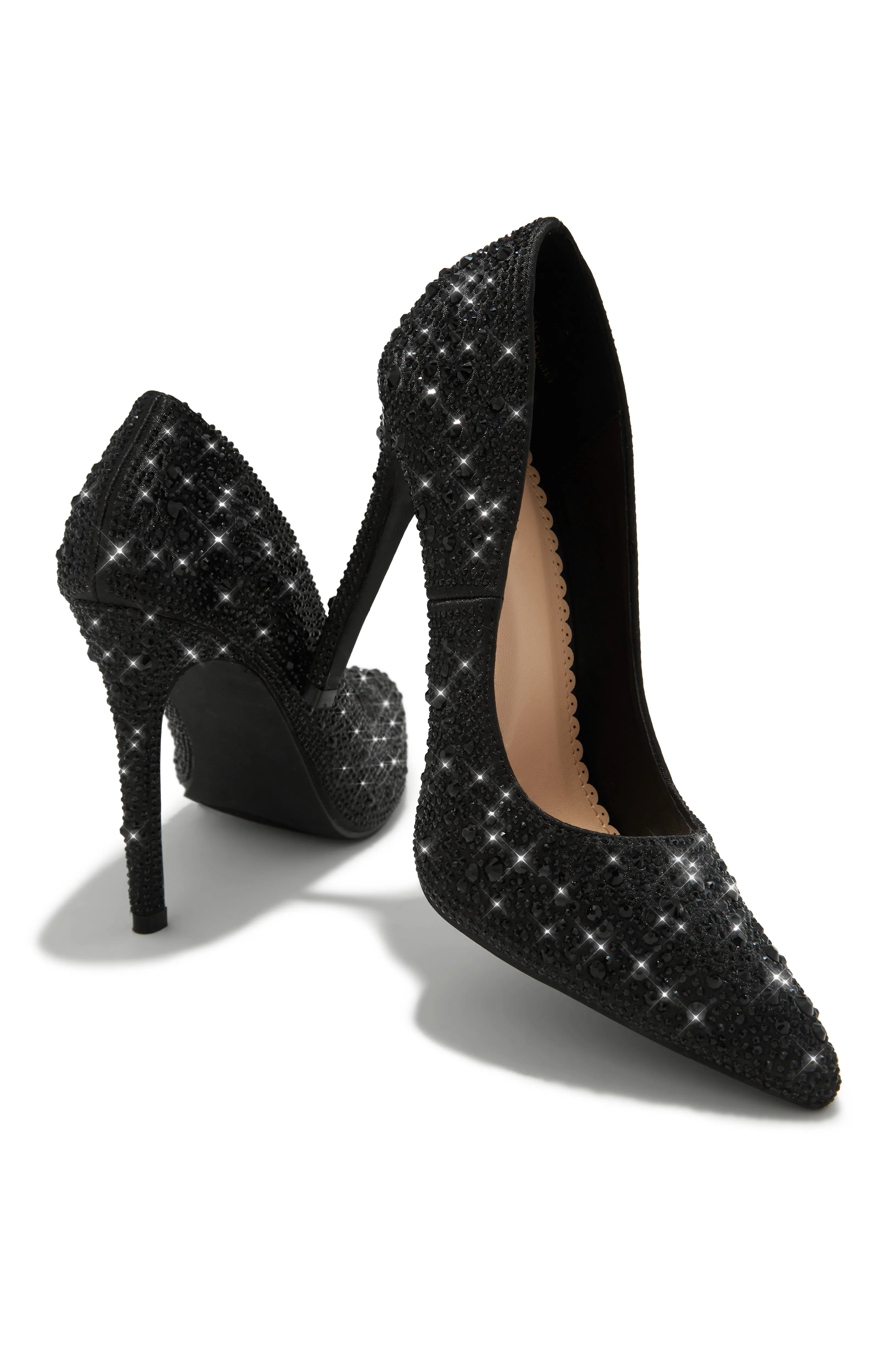 Kelly Embellished High Heel Pumps - Black sold by Miss Lola product image thumbnail 3