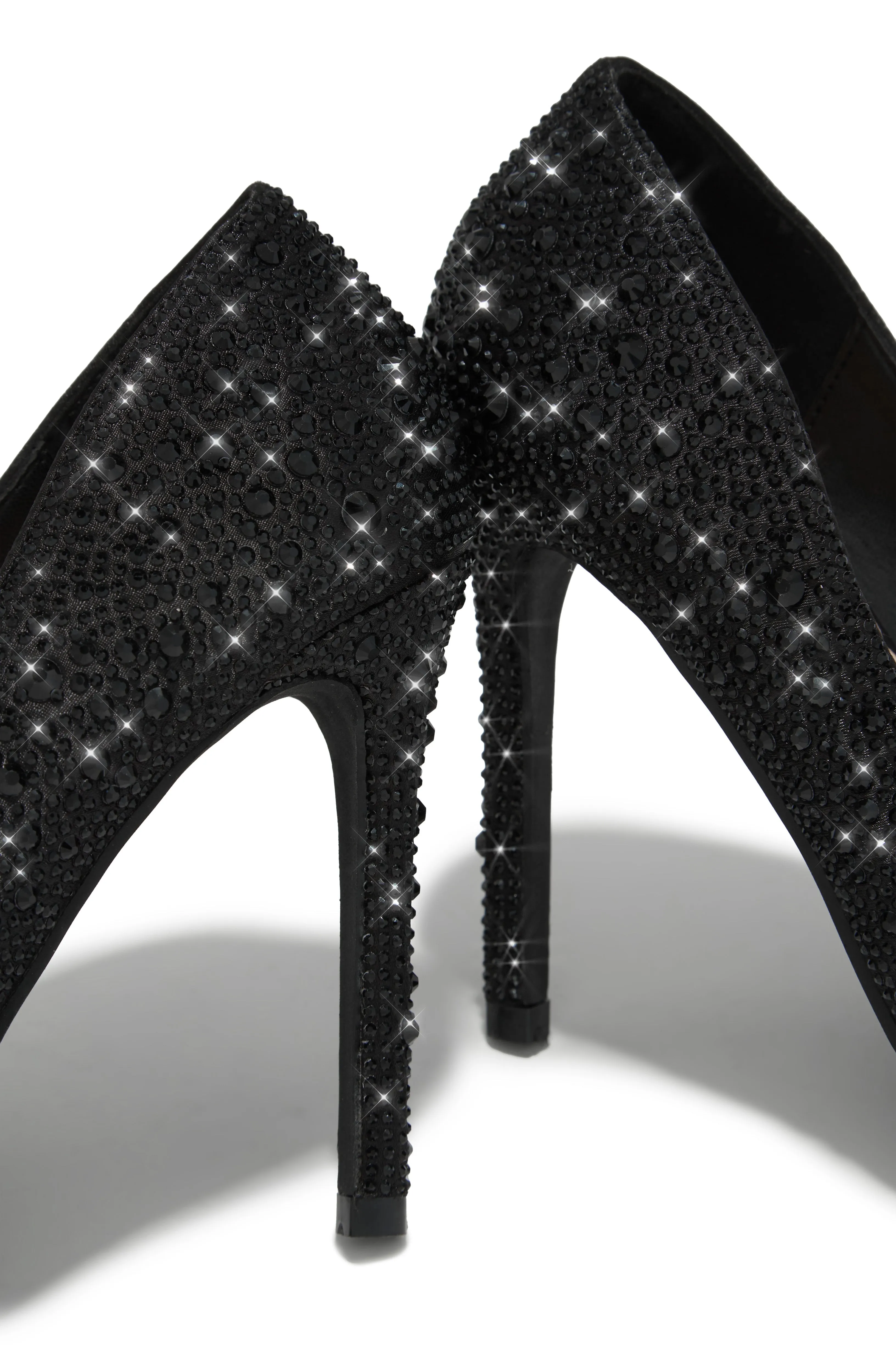 Kelly Embellished High Heel Pumps - Black sold by Miss Lola product image thumbnail 2