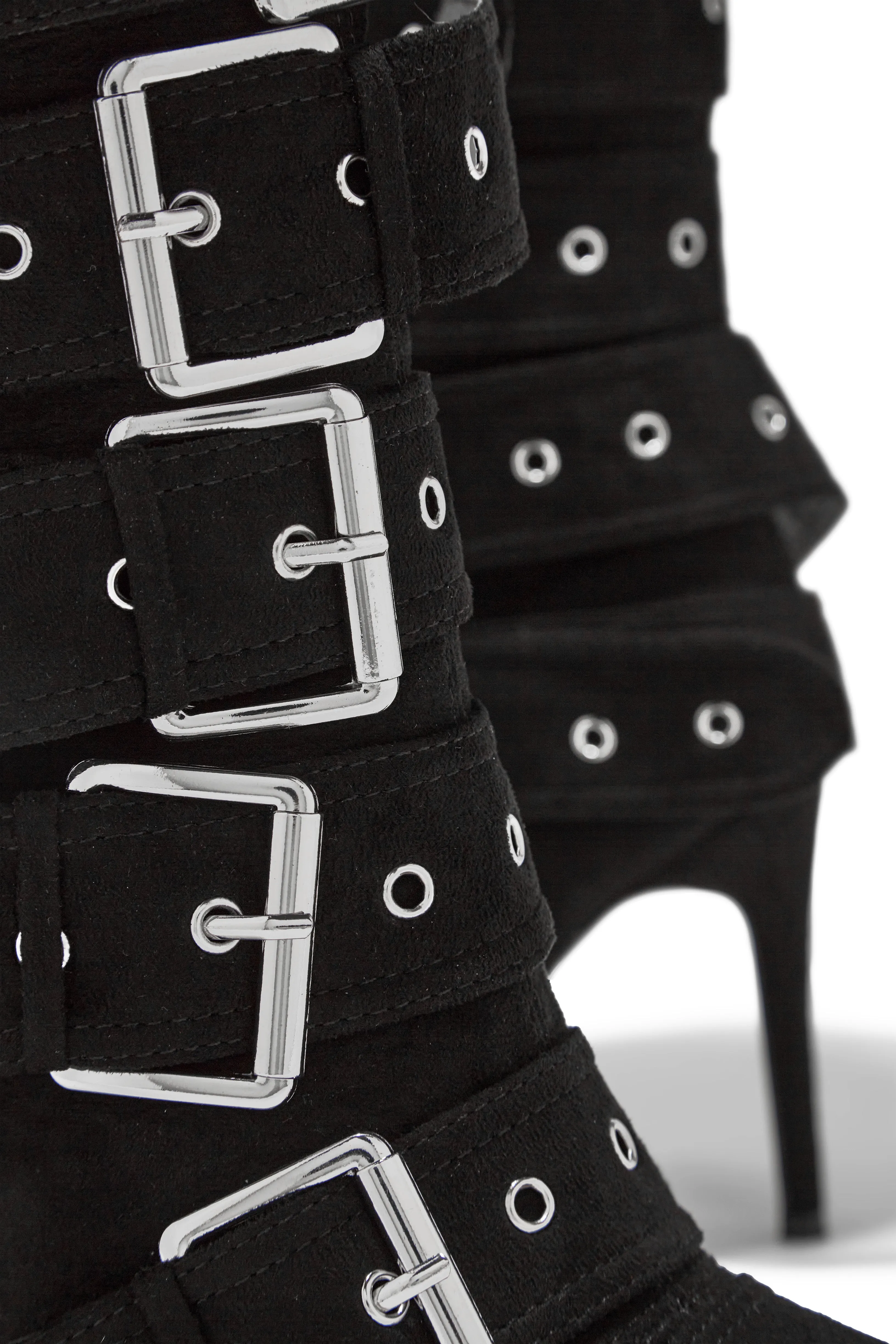 Camille Above The Ankle High Heel Boots - Black sold by Miss Lola product image thumbnail 5