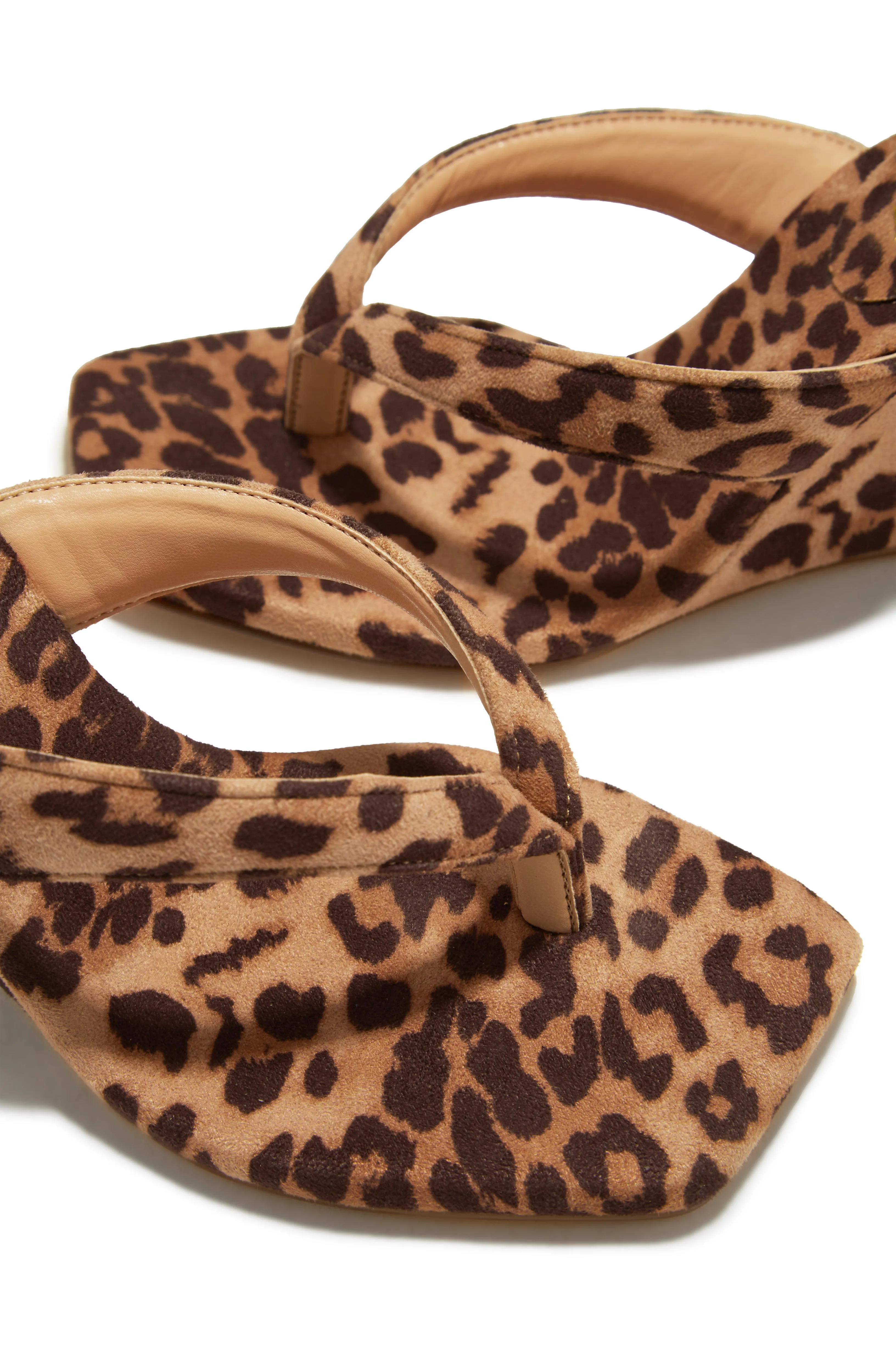 Alena Wedge Heel Mules - Leopard sold by Miss Lola product image thumbnail 2