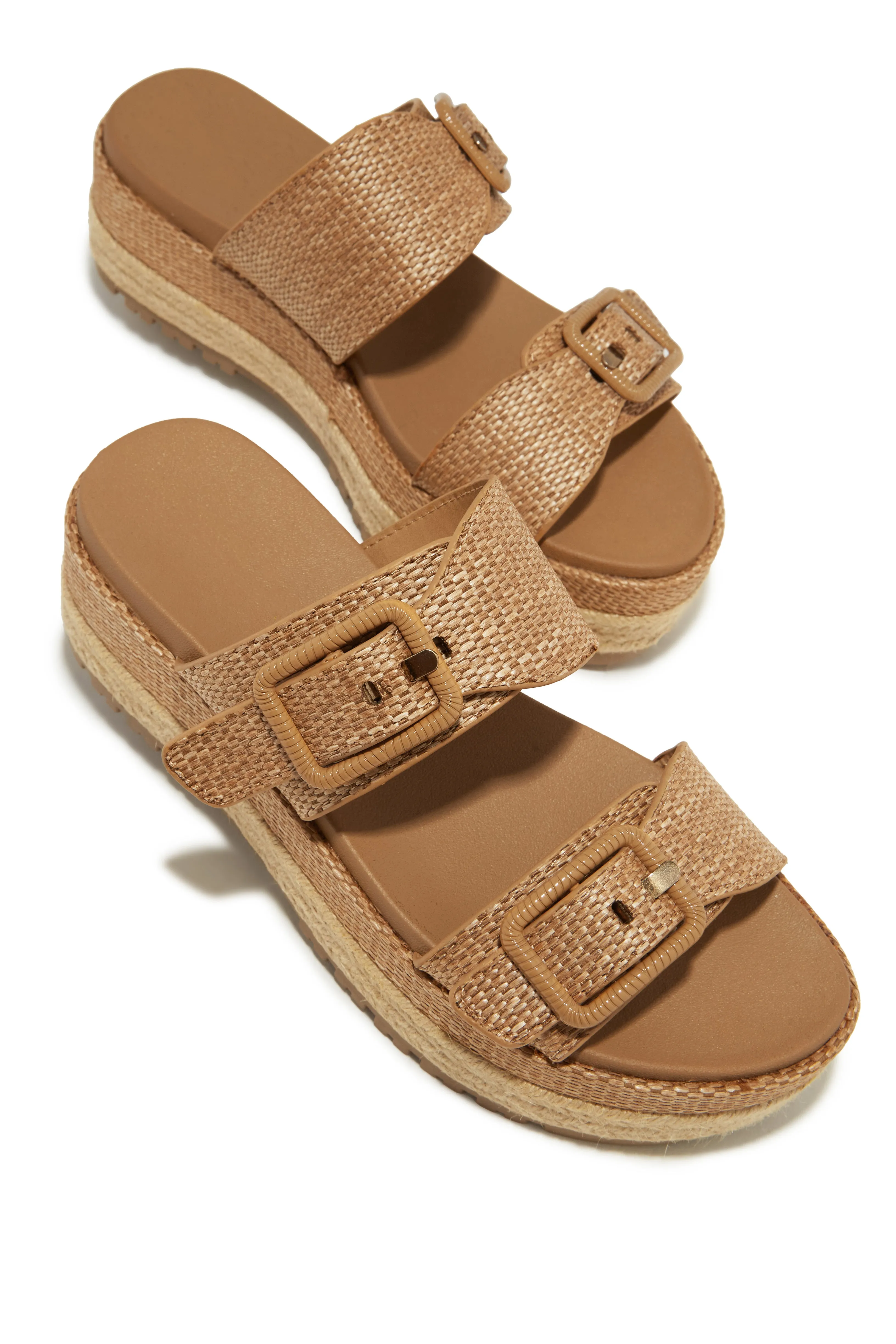 Cabo Nights Platform Slip On Sandals - Tan sold by Miss Lola product image thumbnail 2