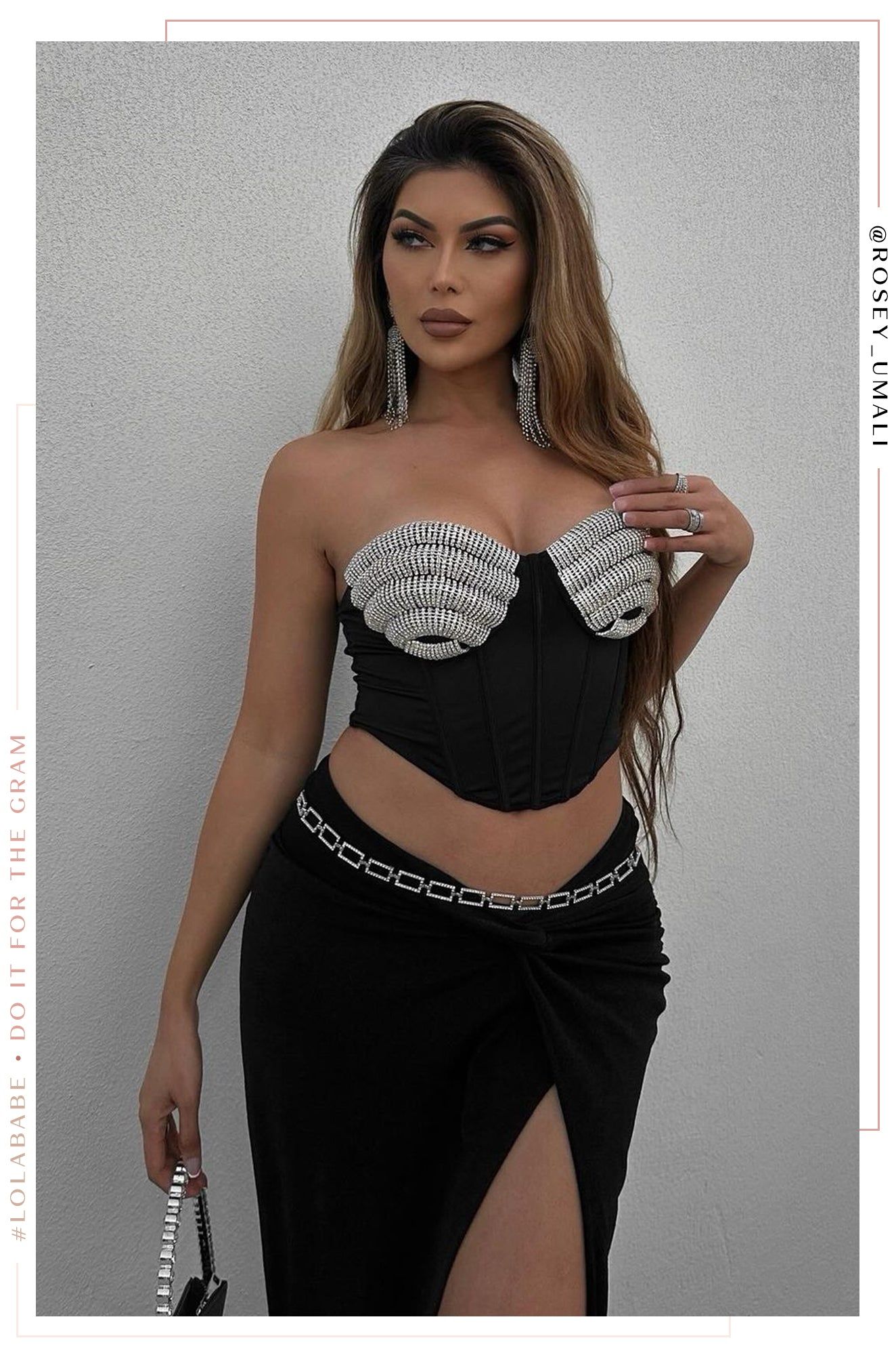 Showstopper Embellished Corset Top - Black sold by Miss Lola product image thumbnail 5