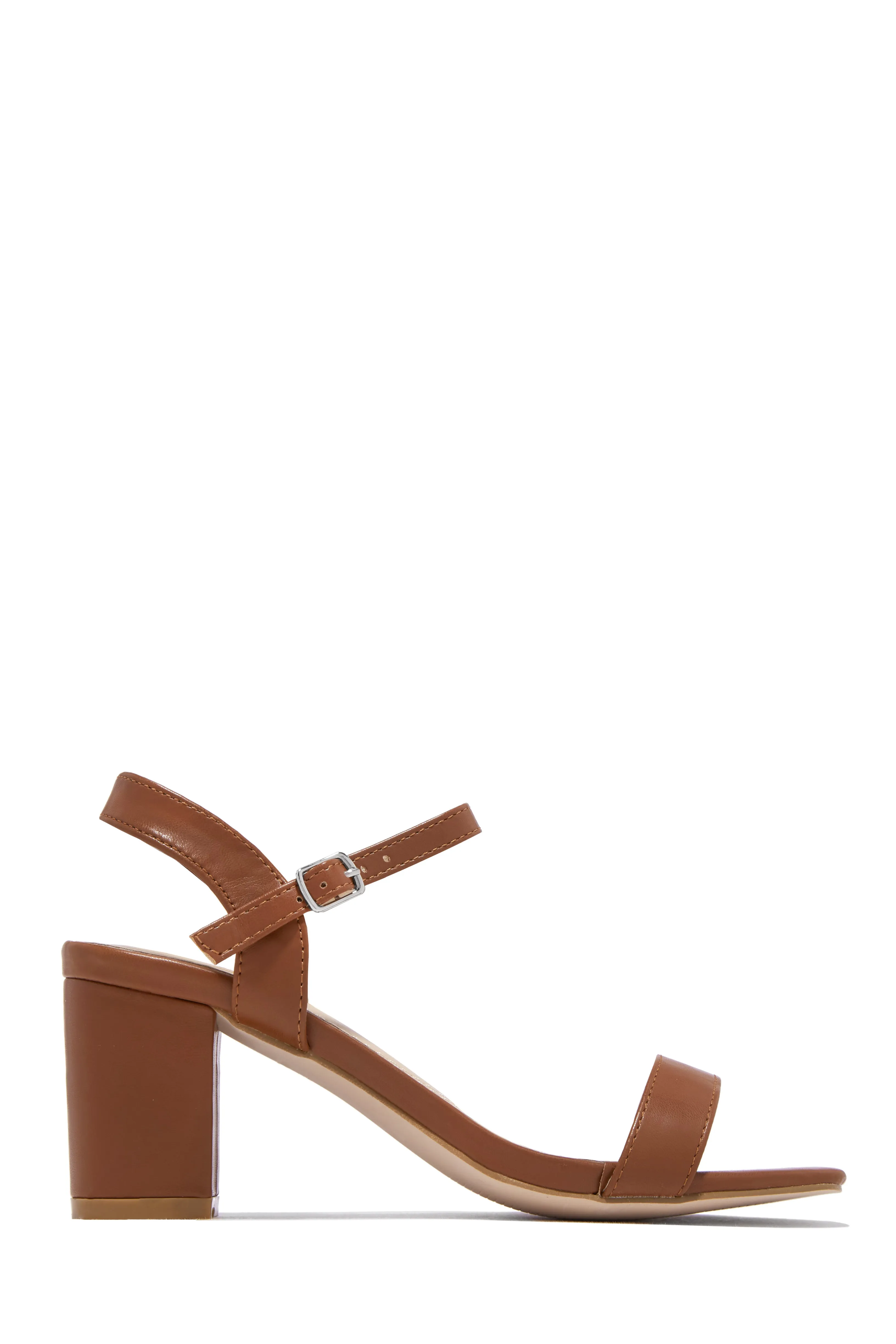 Deryna Ankle Strap Block Heels - Tan sold by Miss Lola product image thumbnail 2